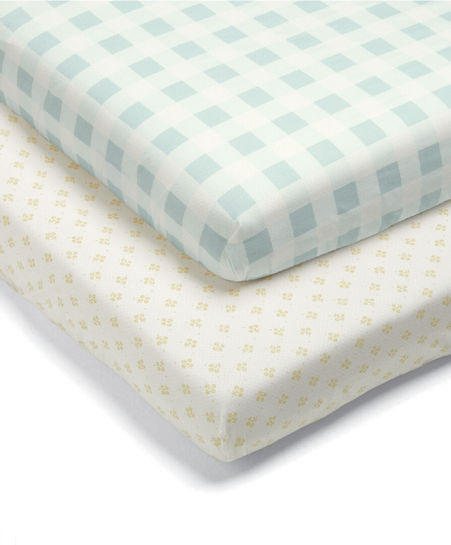 2 Pack Fitted Sheets - Gingham image number 1