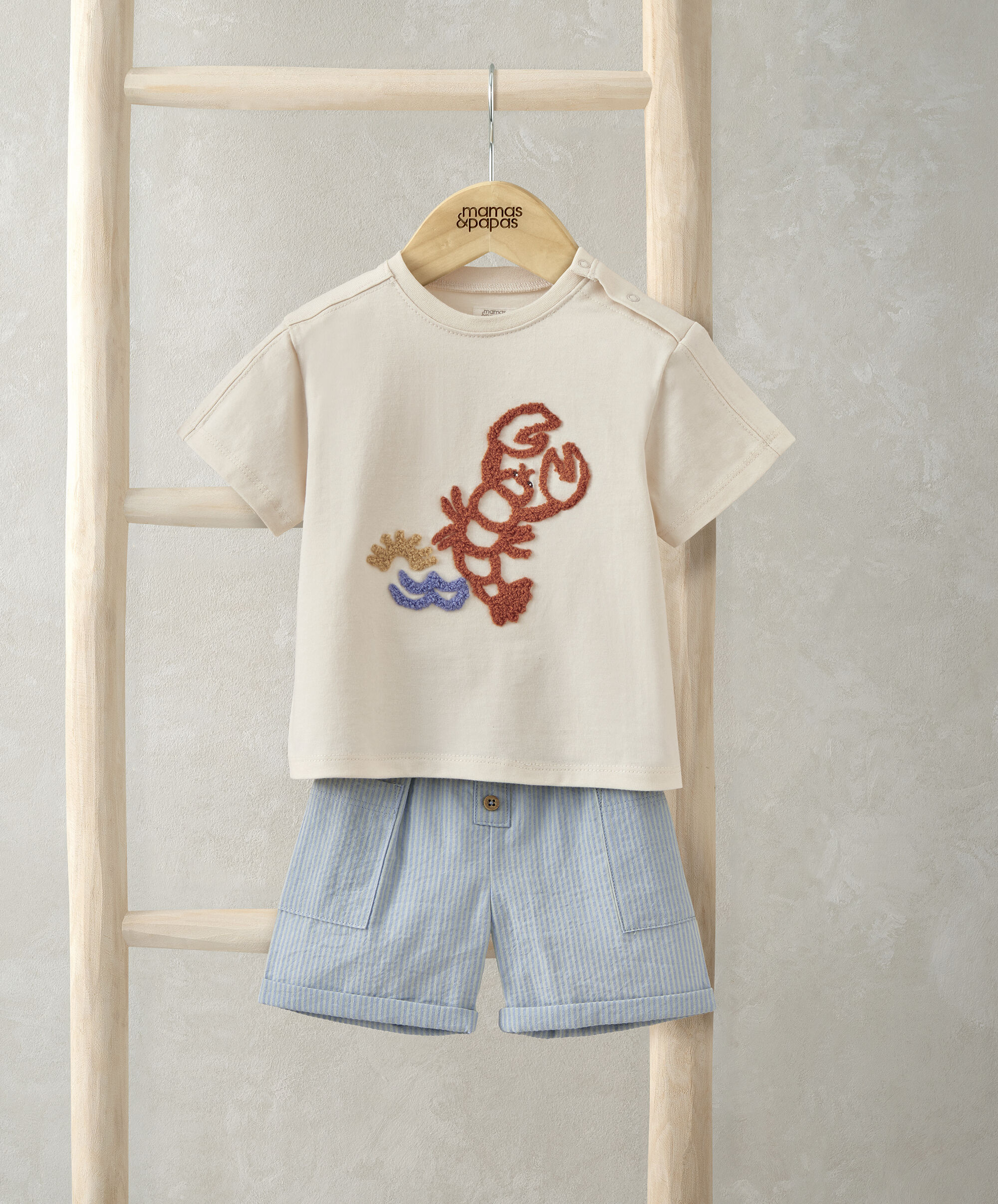 Lobster T-Shirt & Shorts Outfit Set image number 1