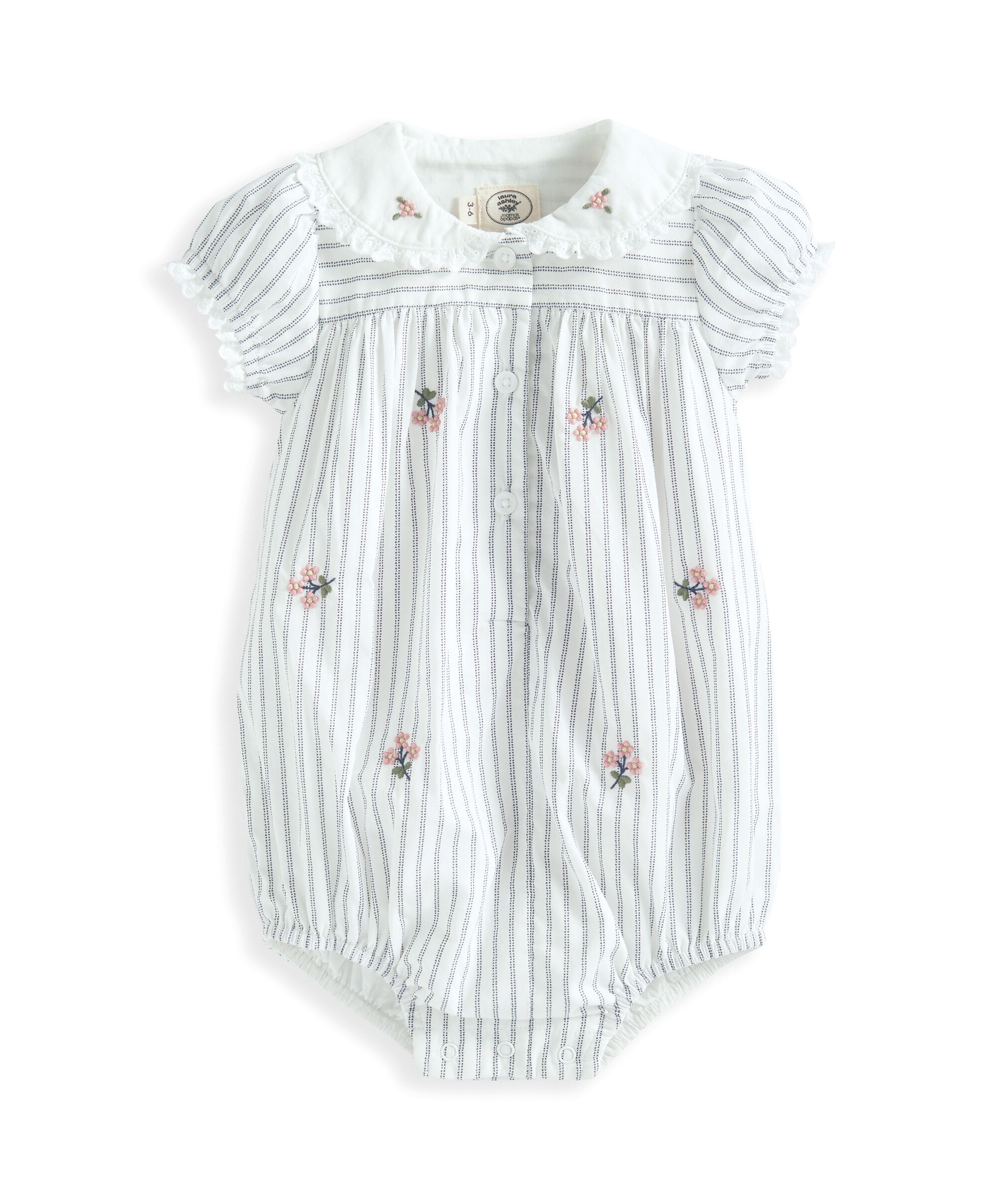 Broderie Trim Romper - Laura Ashley image number 2