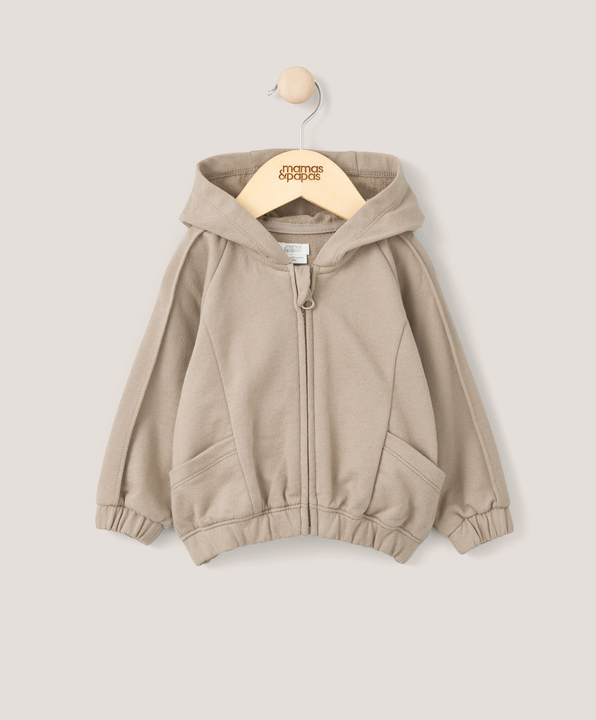 Zip Hoodie - Taupe image number 1