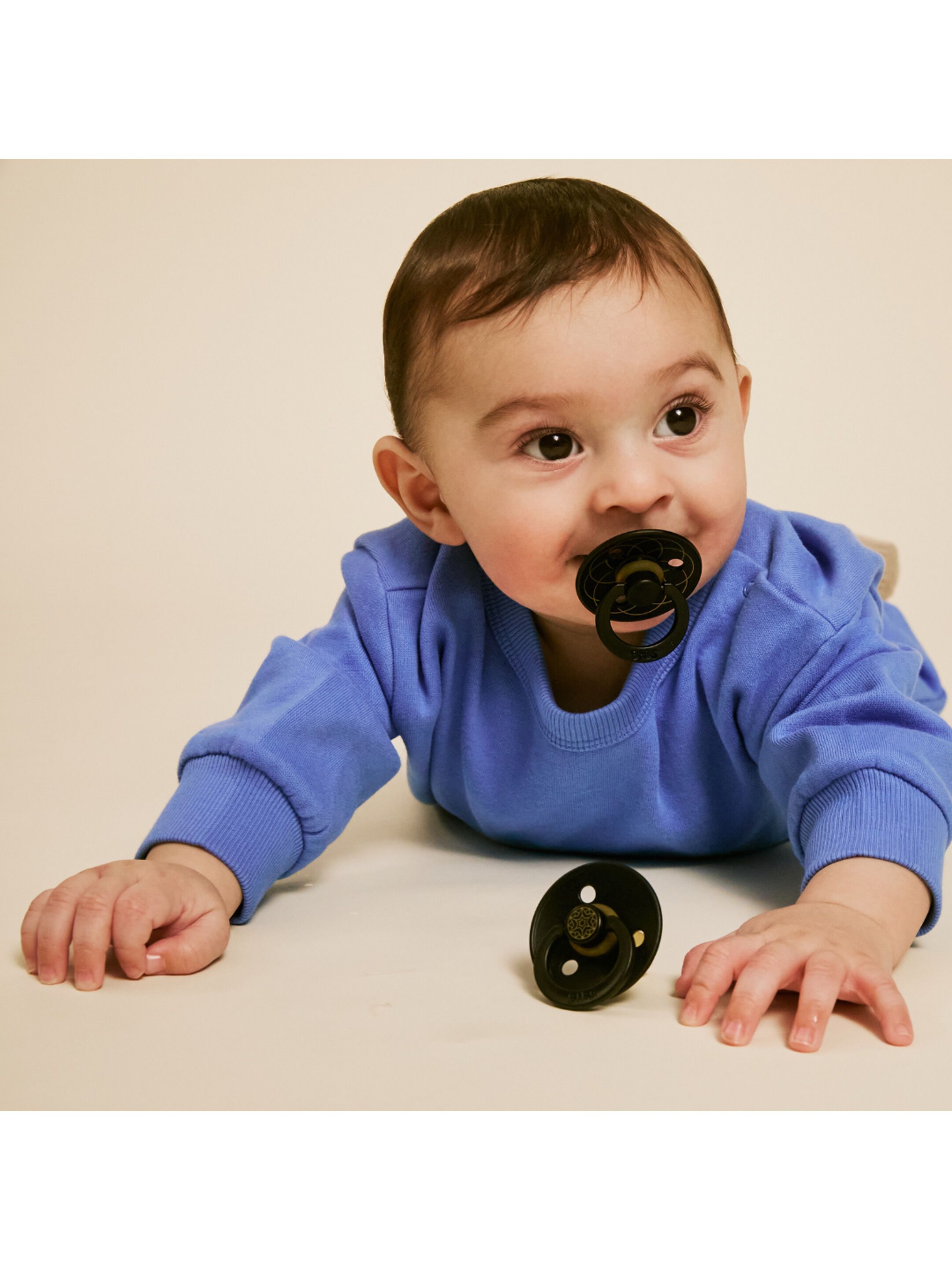 BIBS Pacifier Studio Colour 2 PACK Layl Latex Size 2 Black Gold image number 7