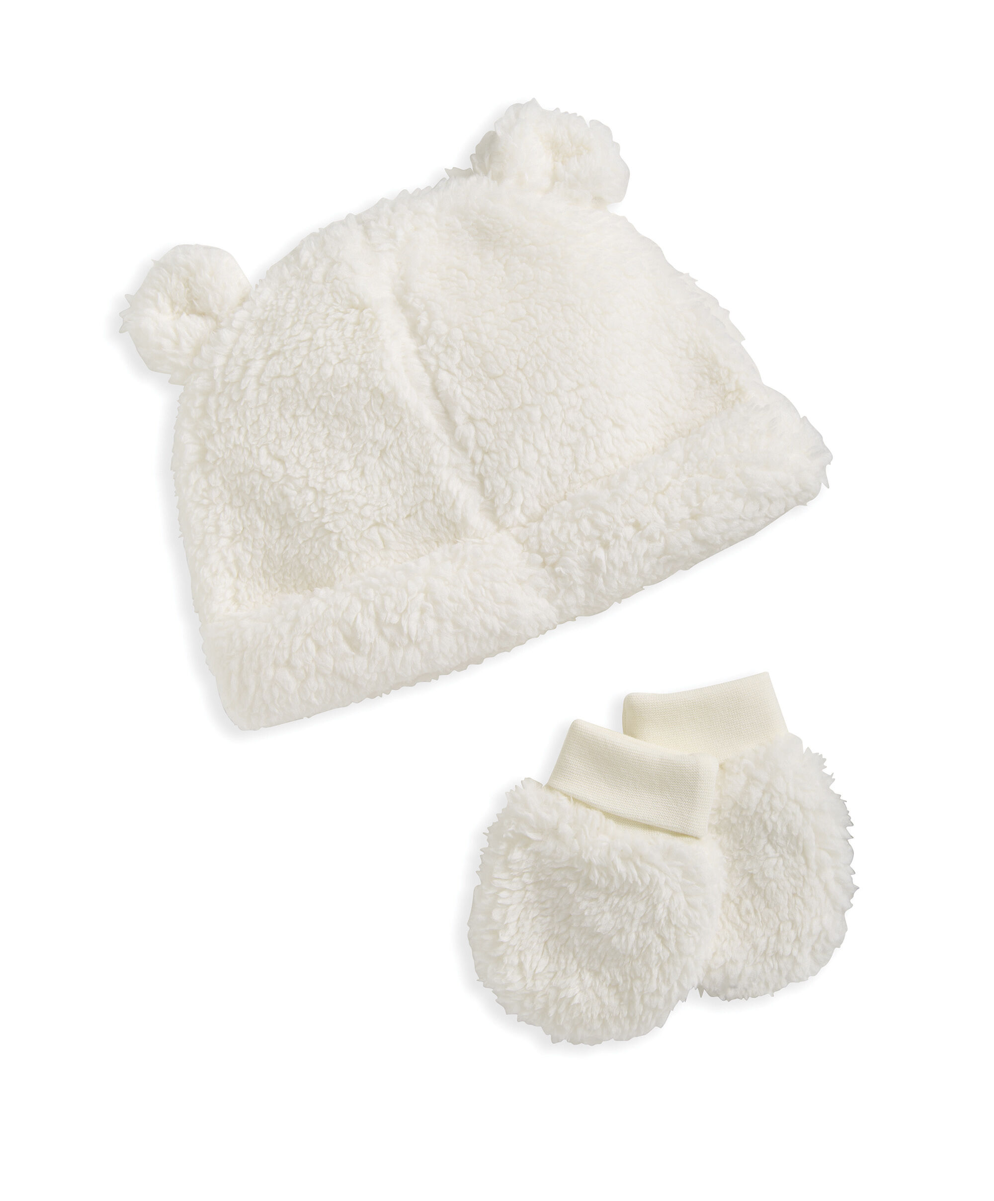 Borg Hat & Mitts - Sand image number 2