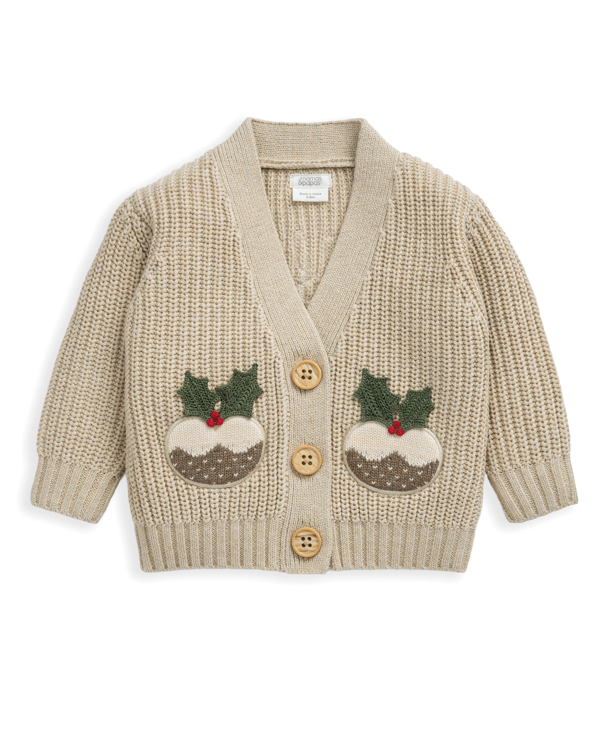 Christmas Little Pudding Knitted Outfit Set image number 6