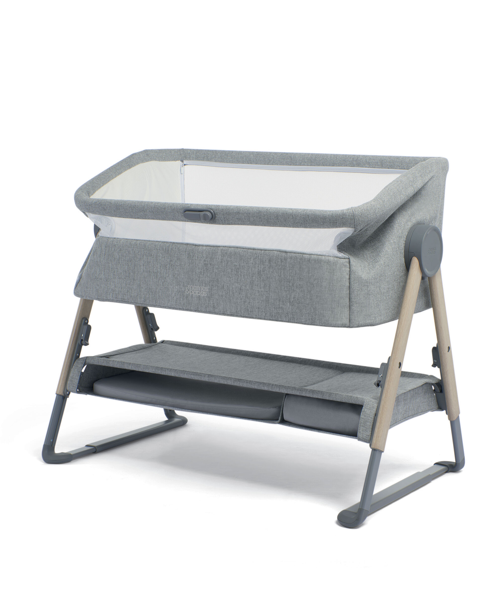 Lua Bedside Crib Grey image number 8