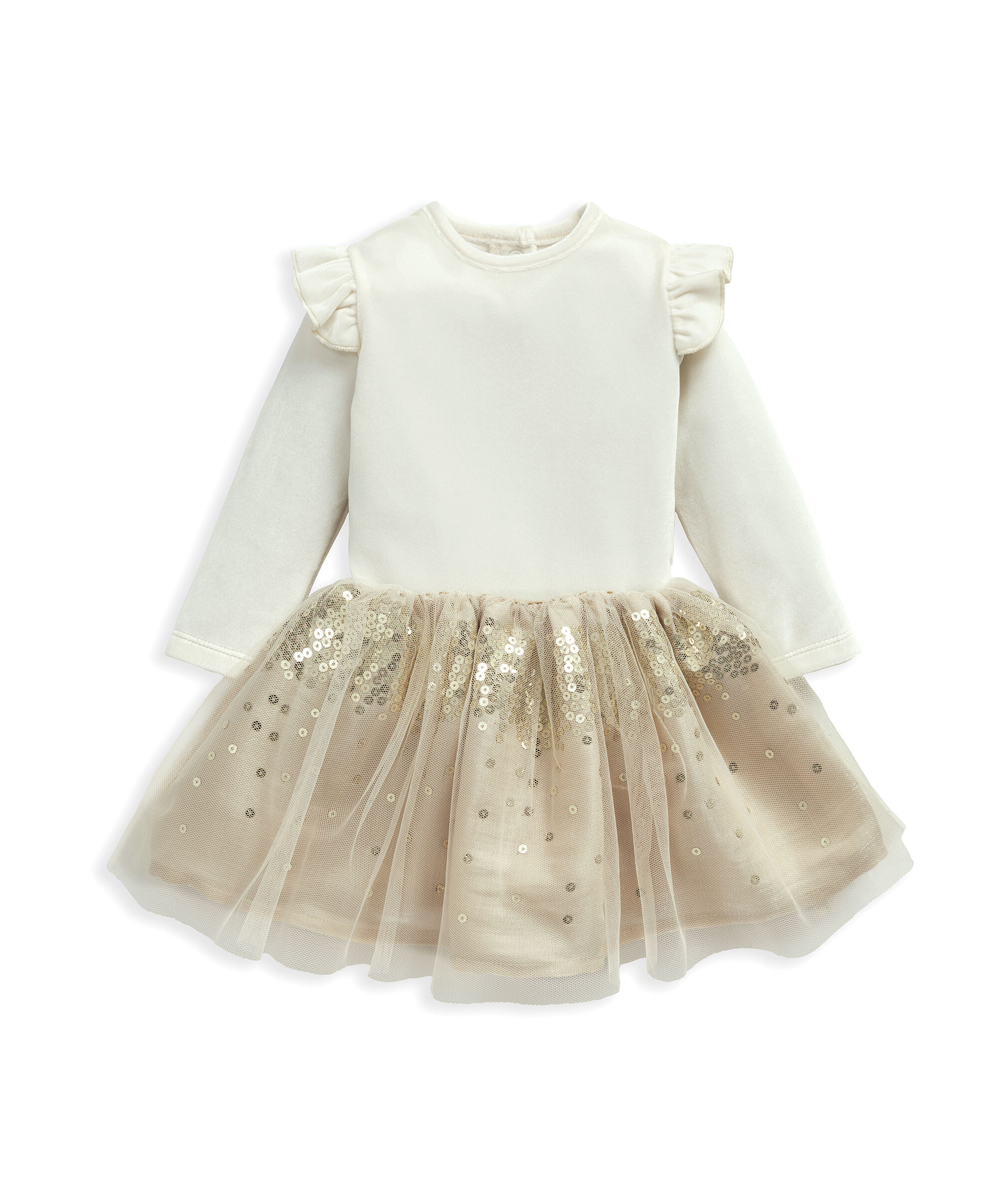 Velour Bodysuit & Sparkly Gold Tutu image number 2