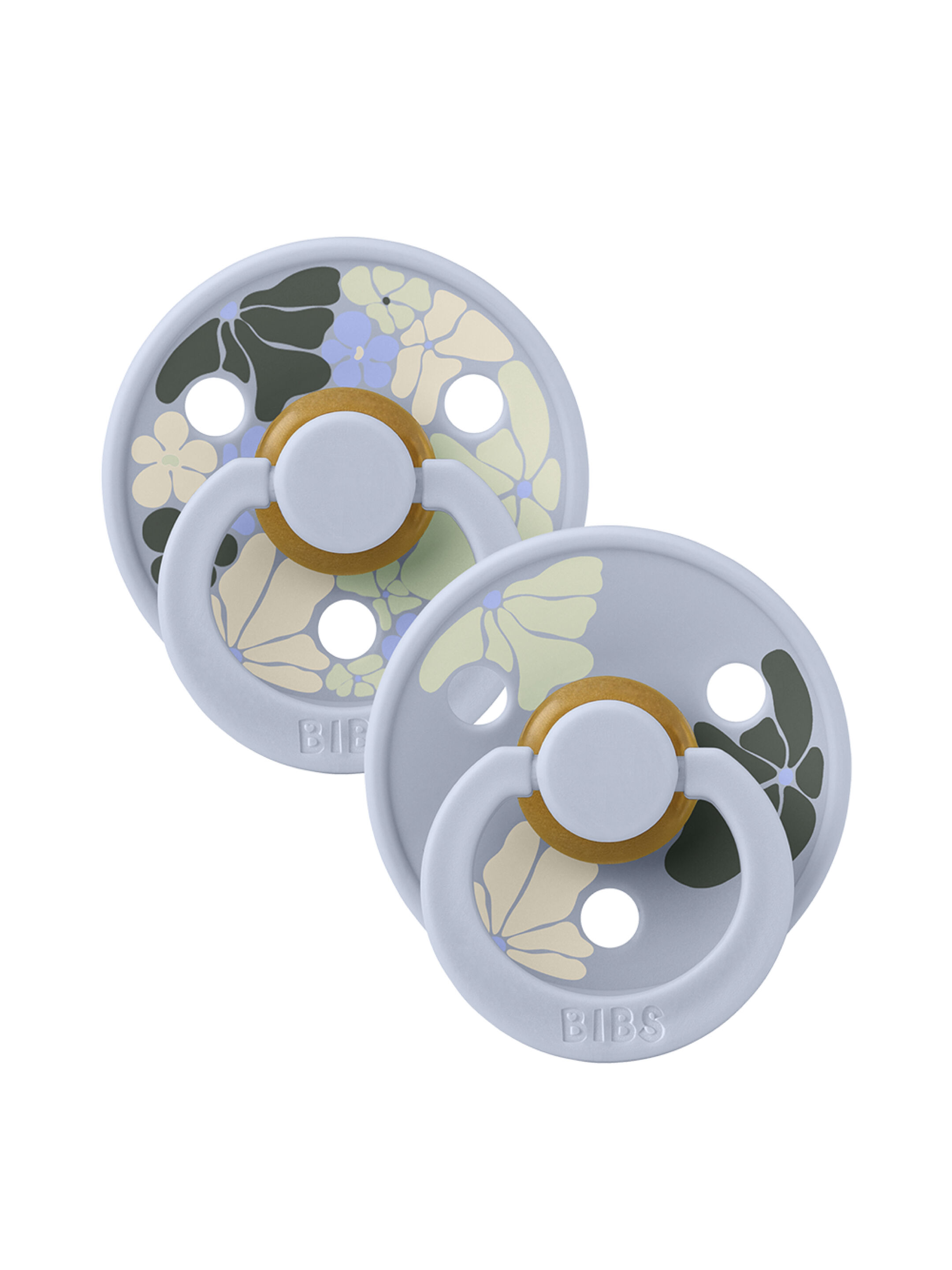 Bibs 2 Pack Colour Morning Bloom Latex S2 - Dusty Blue Mix (6+ months) image number 1