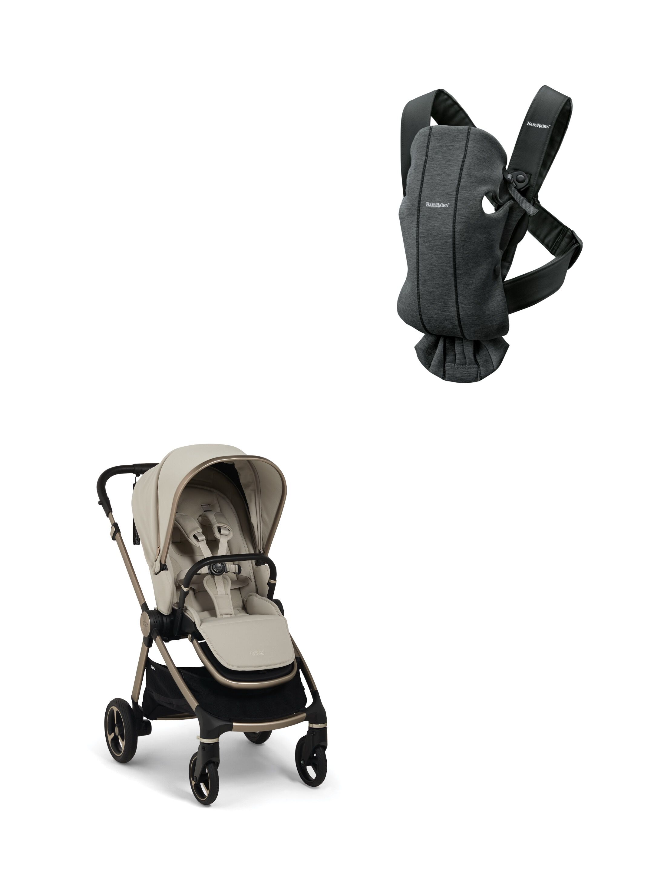 Vardo Shell Stroller with Babybjorn Carrier Mini 2 Piece Bundle image number 1
