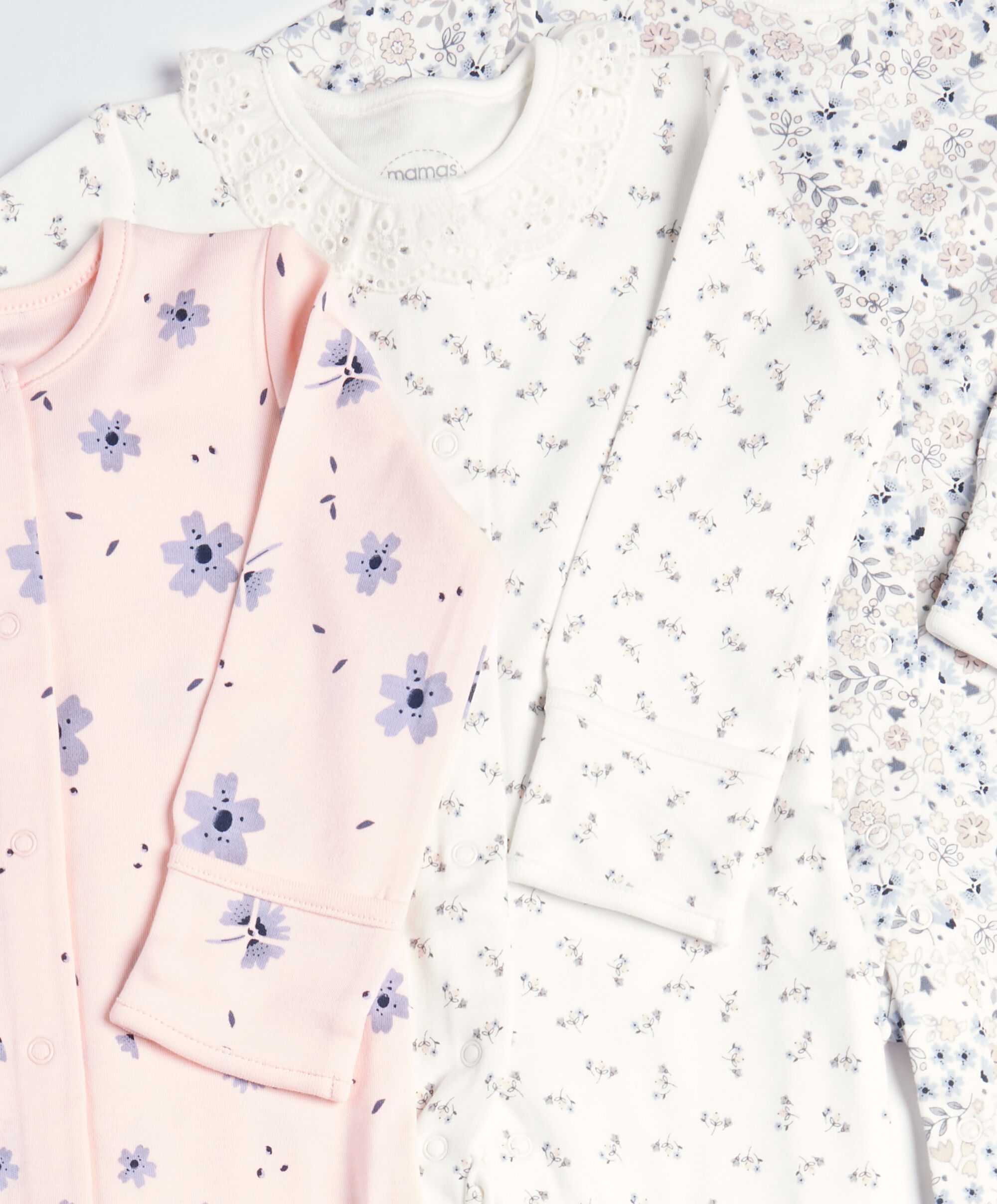 Floral Sleepsuits 3 Pack image number 2