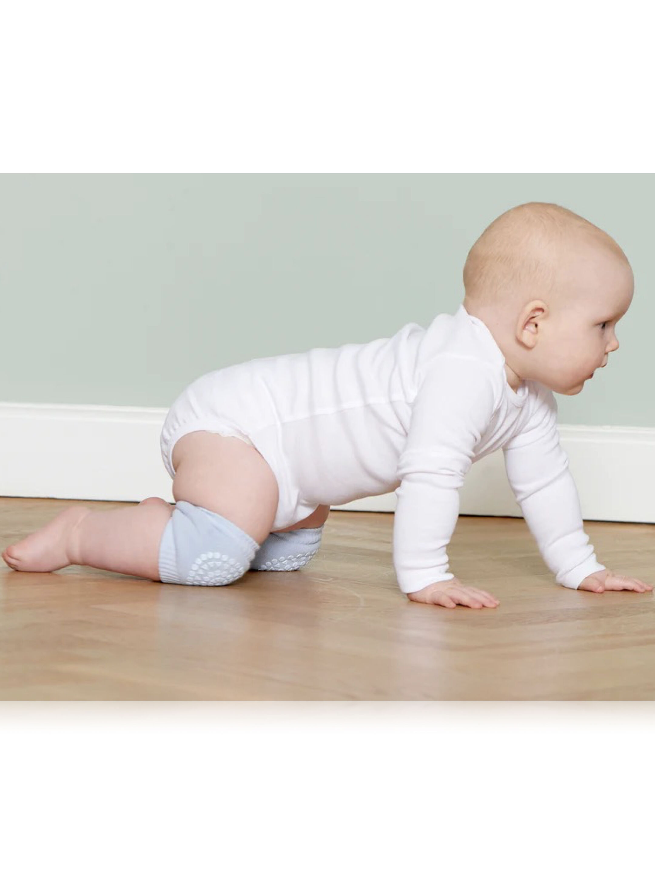 GoBabyGo Anti Slip Crawling Knee Pads - Sky Blue image number 1