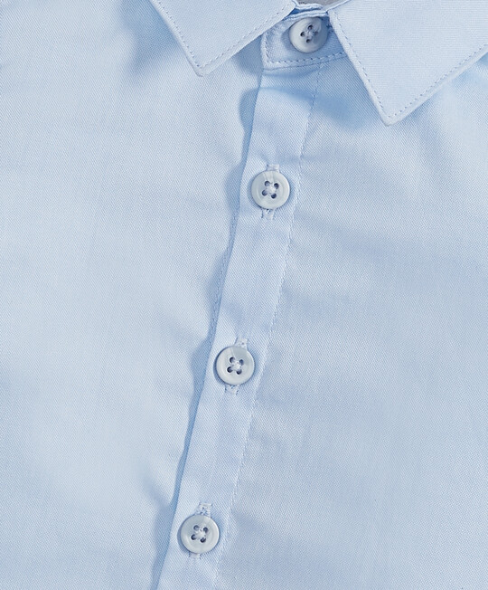 Blue Long Sleeve Cotton Shirt image number 3