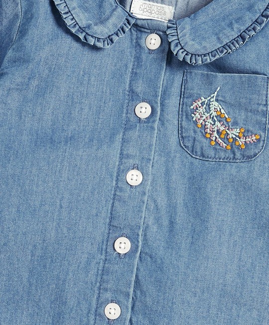 Chambray Collar Blouse image number 3