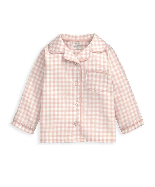 Pink Check Woven Pyjamas image number 3