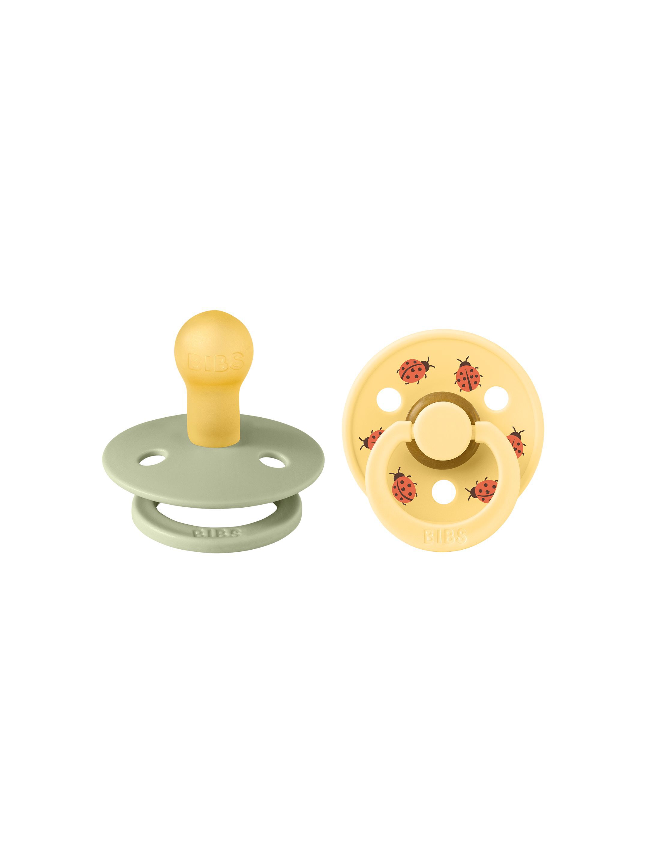 BIBS Pacifier Studio Colour 2 PACK Ladybug Latex Size 1 Sage Mix image number 6