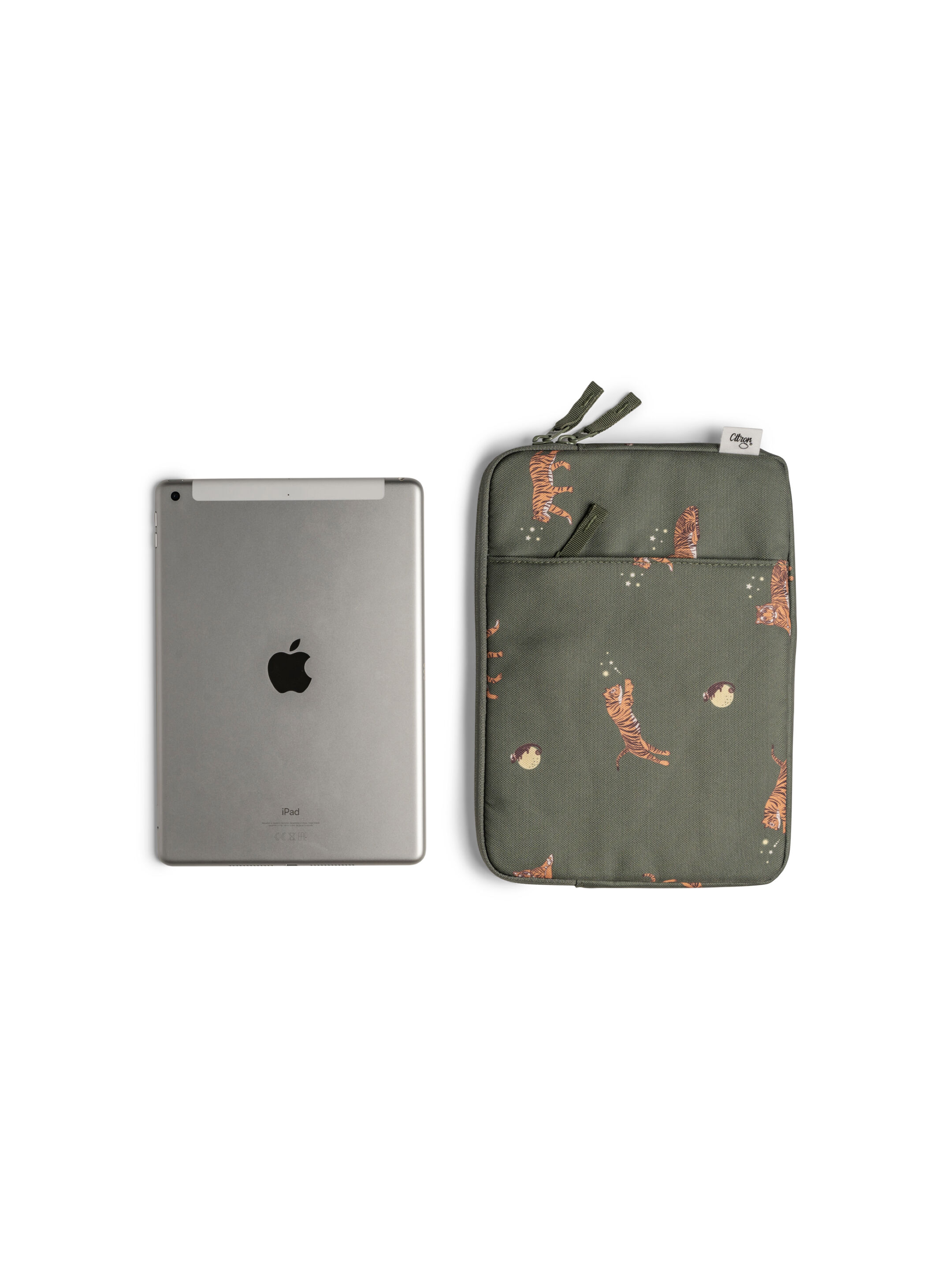 Citron Protective Ipad Sleeve with Zipper Tiger image number 4
