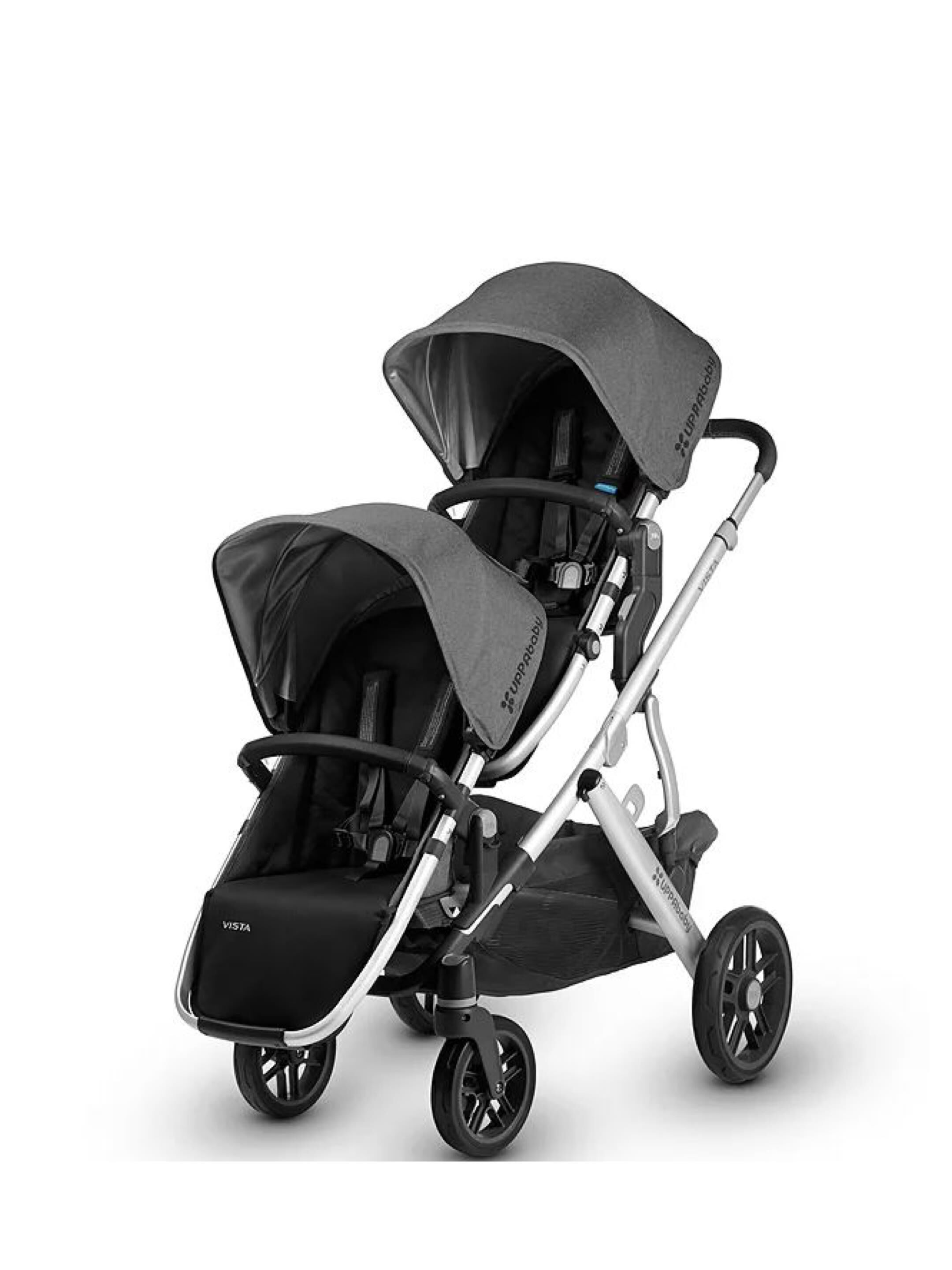 Uppababy - RumbleSeat V2 - Jordan (Charcoal melange/silver/saddle leather) image number 3