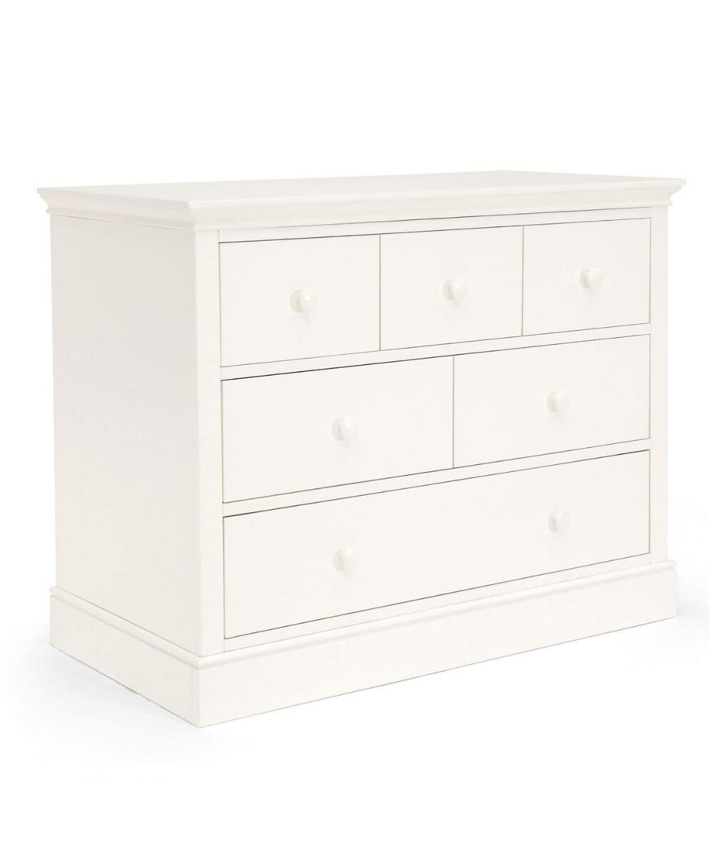 Oxford Wooden 6 Drawer Dresser &amp; Baby Changing Unit - White image number 6