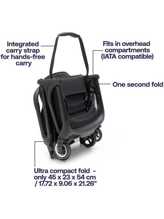 Bugaboo - Butterfly Complete Stroller - Black/Midnight Black image number 5