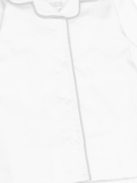 100% Cotton White Pyjama Set image number 3
