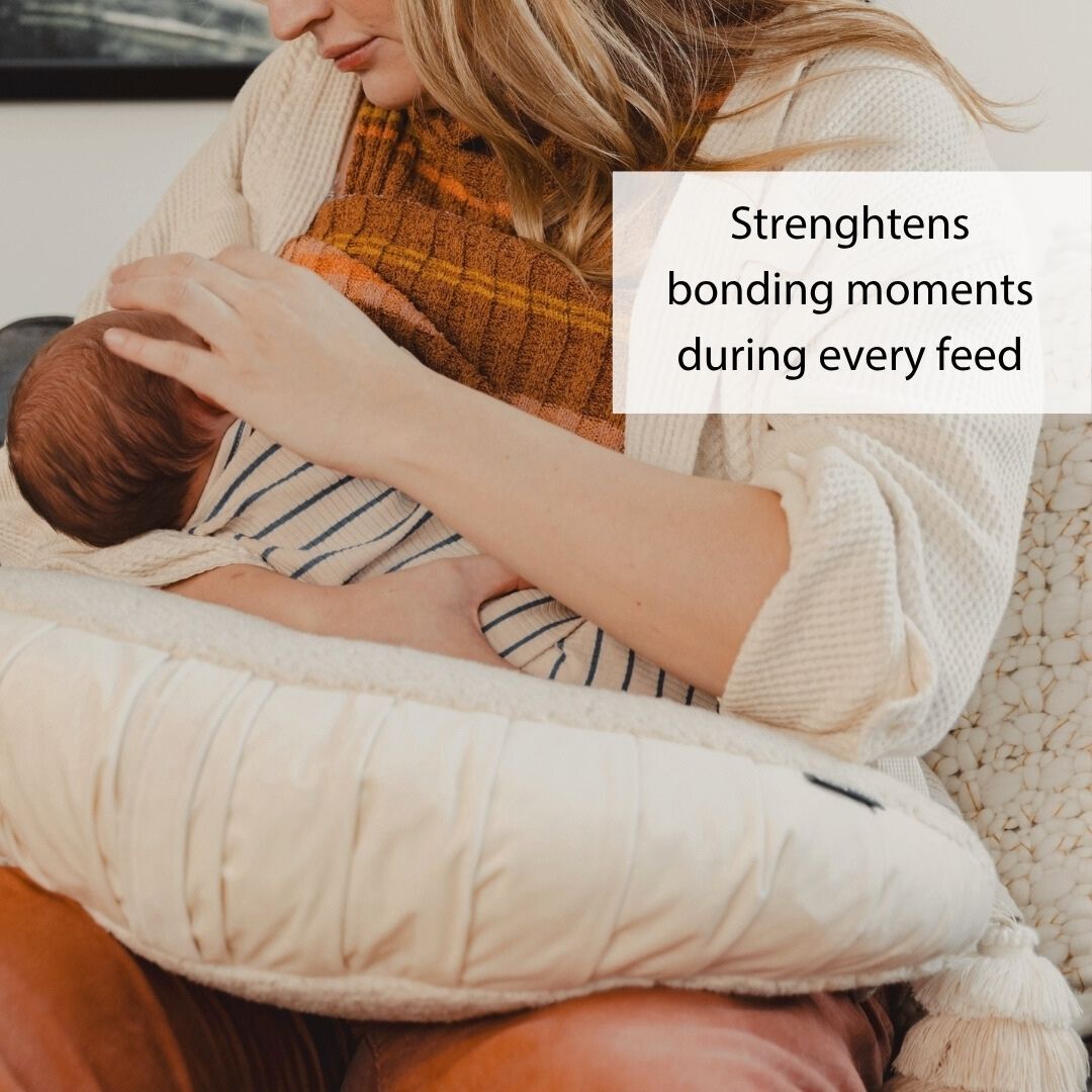 DockATot Nursing Pillow - Sand Chambray image number 3