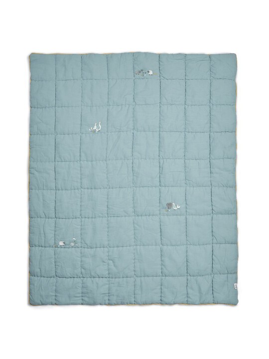 Welcome to the World Quilt - Cotbed/Cot - Blue image number 1