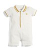 Yellow Football Embroidered Romper image number 1