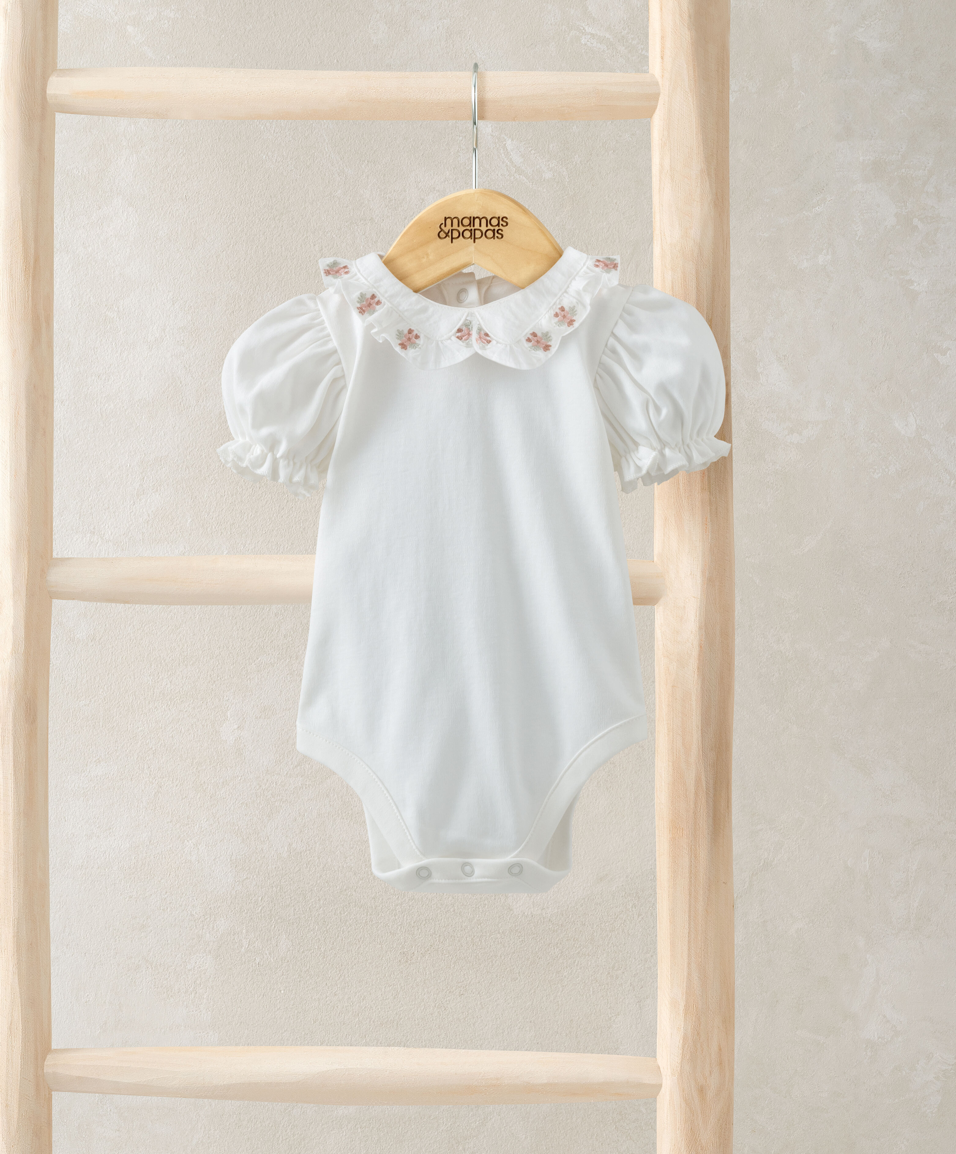 Embroidered Collar Bodysuit