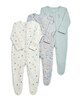 3 Pack Faces Sleepsuits image number 1