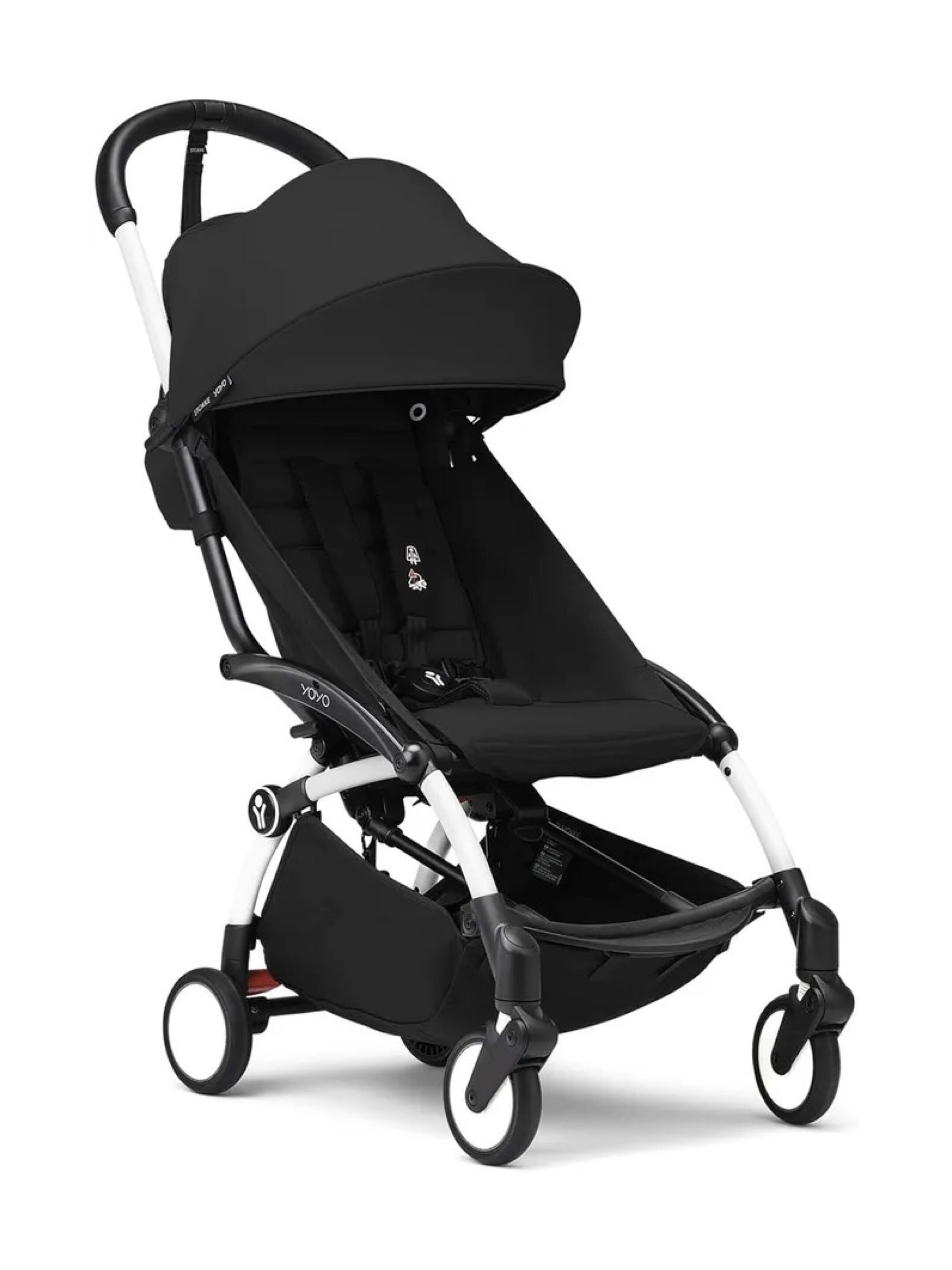 Stokke YOYO3 White Frame with 6+ Color Pack Black (2 Pieces)