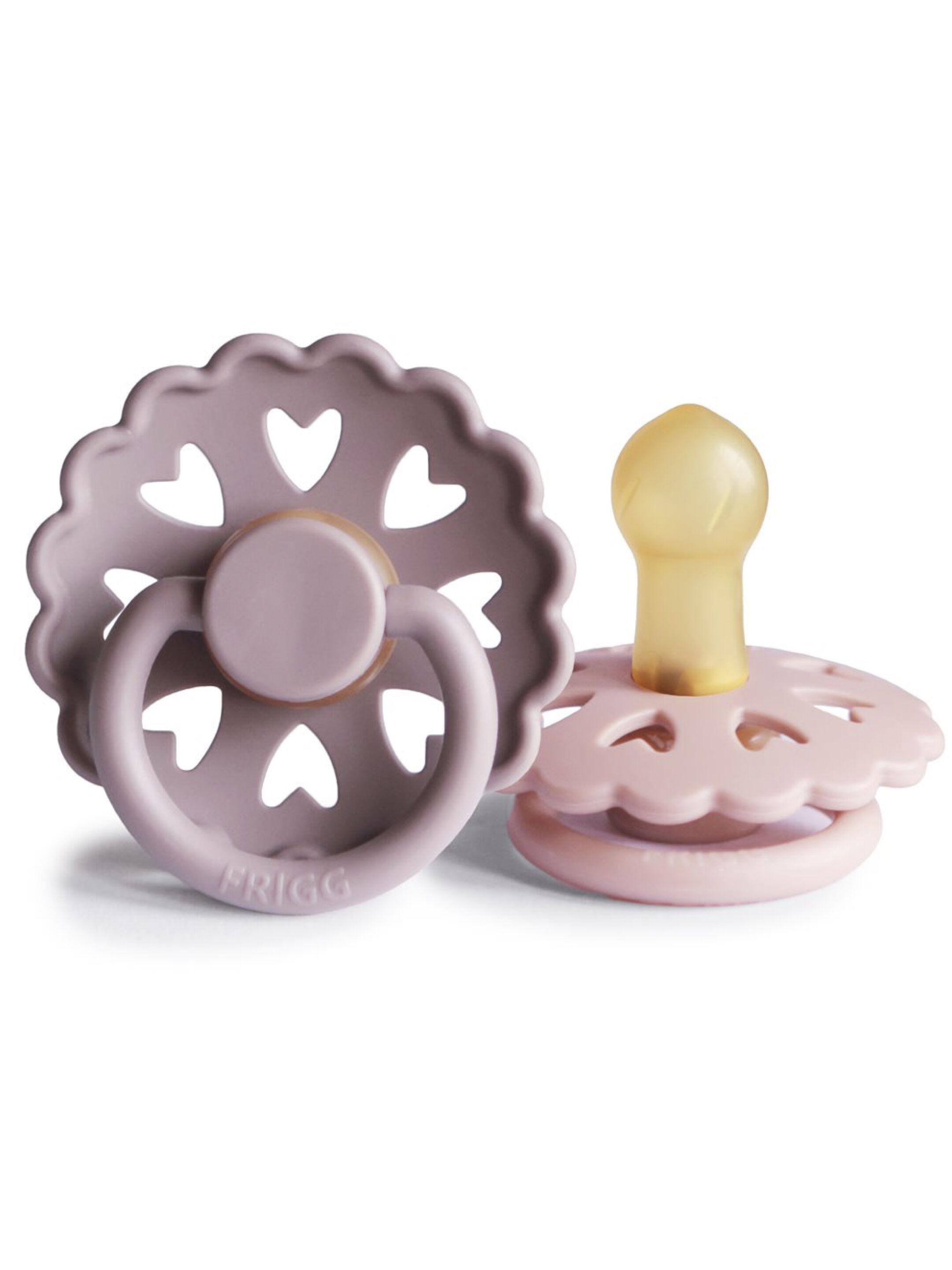 FRIGG Fairytale Latex Baby Pacifier 0-6M 2-Pack Twilight Mauve/Primrose - Size 1 image number 1