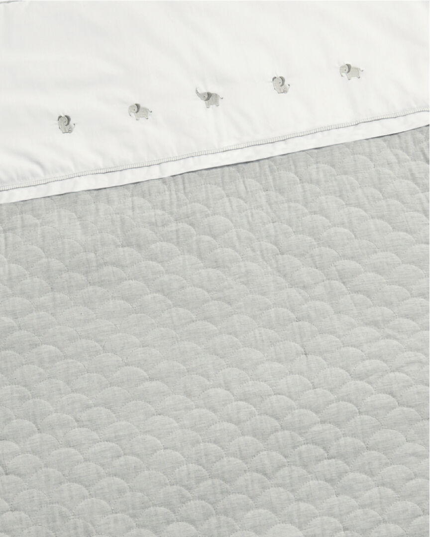 Welcome To The World Quilt - Elephant Grey image number 2