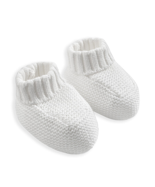 White Knit Booties image number 1