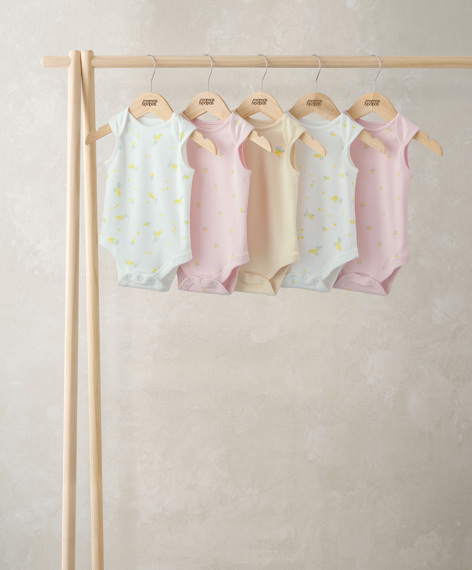 5 Pack Little Lemons S/Less Bodysuits image number 1