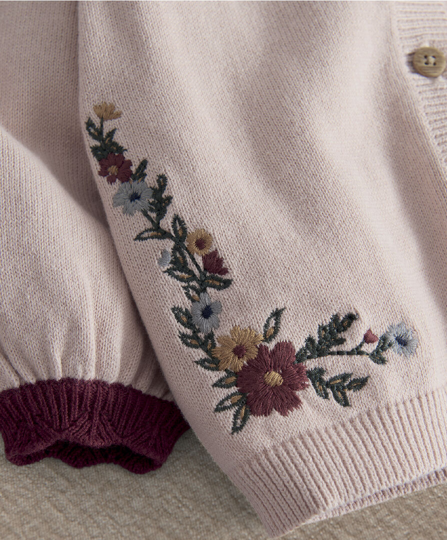 2pc Pink Embroidered Knit Set image number 4