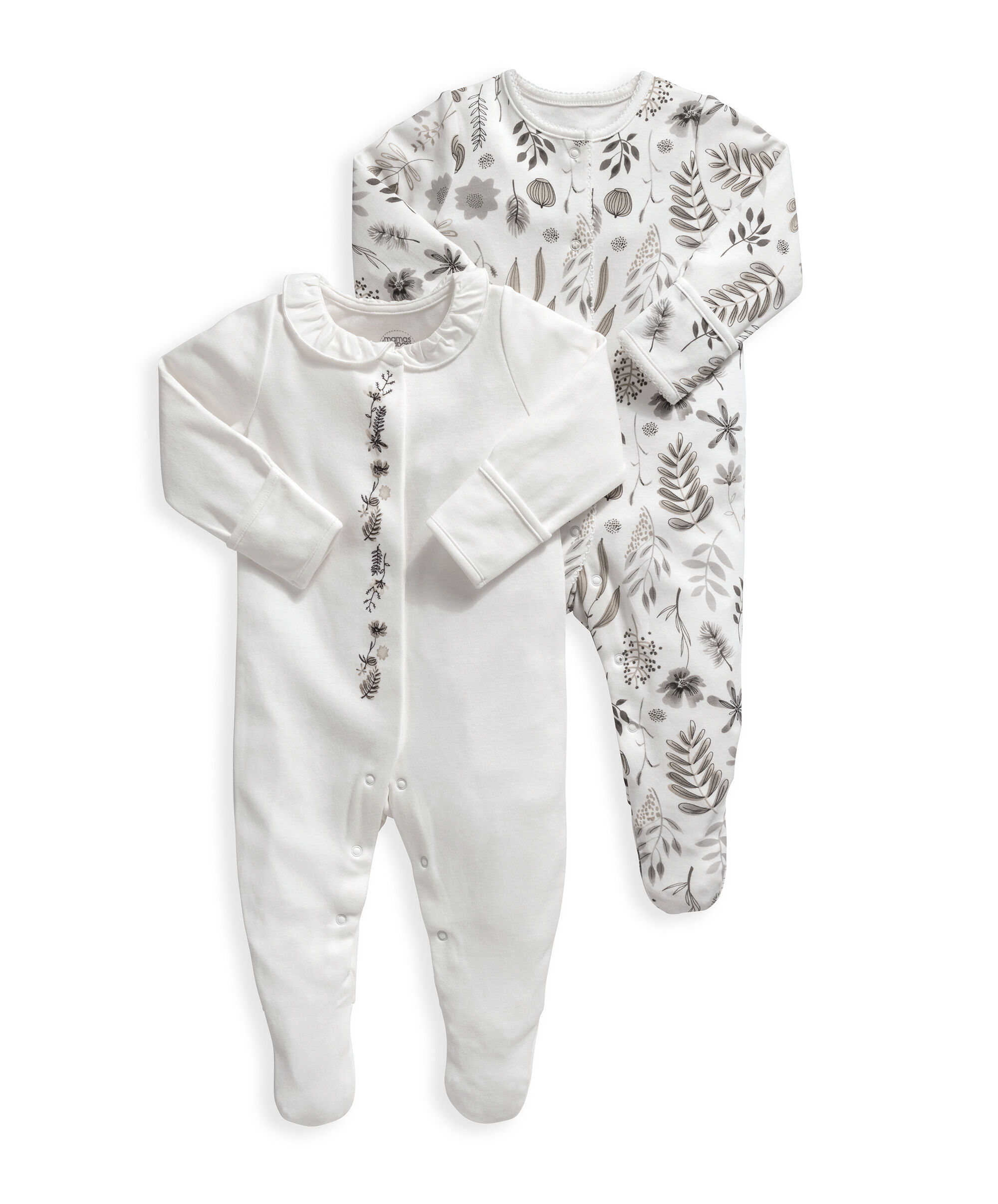 2 Pack Autumn Leaves Sleepsuits image number 1