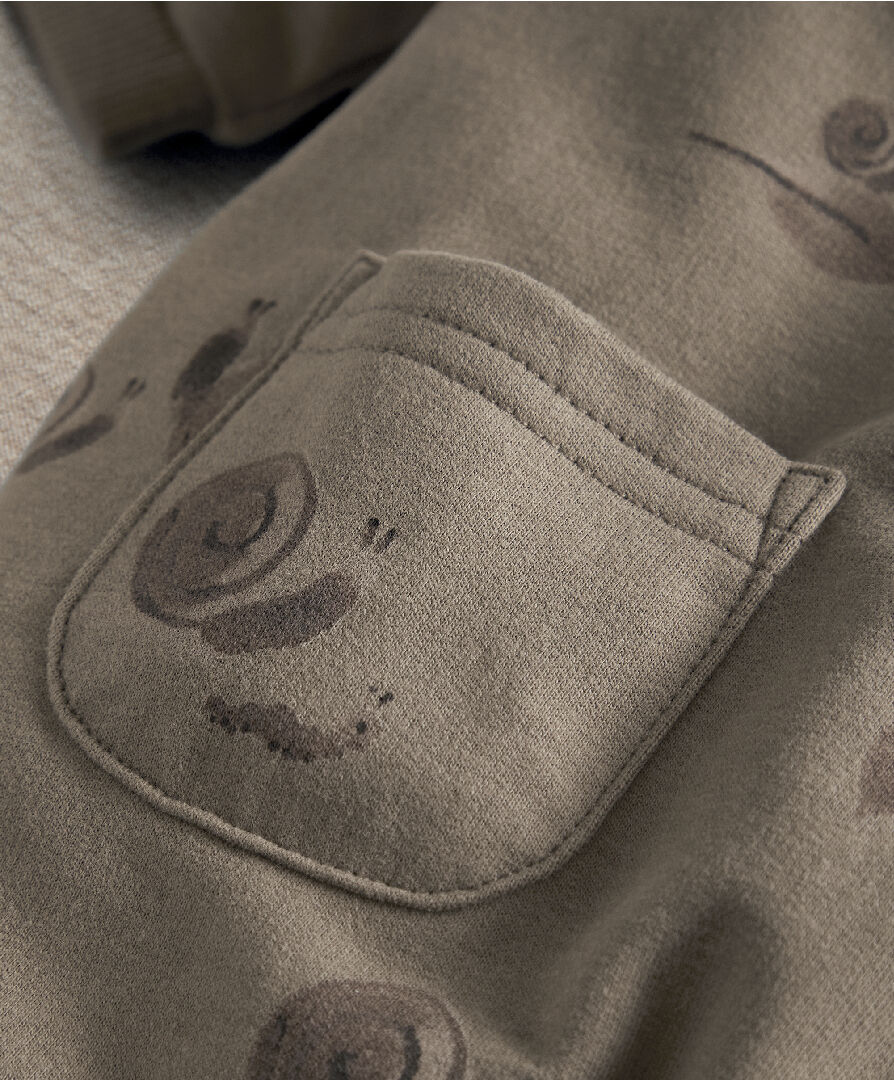 Snail Print Romper image number 3