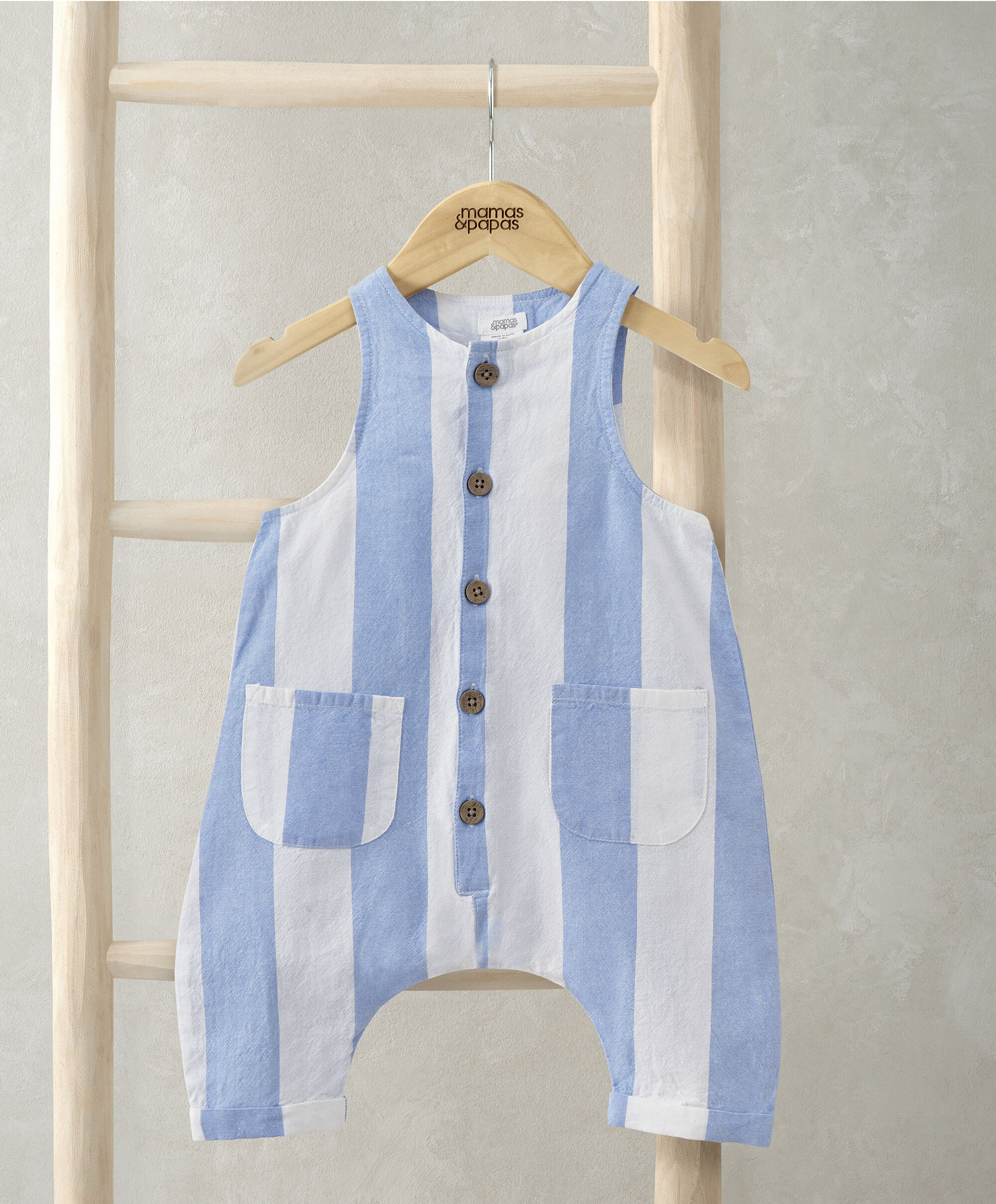 Slouchy Striped Romper image number 1