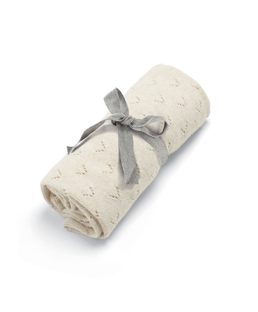 Oatmeal Pointelle Blanket image number 1