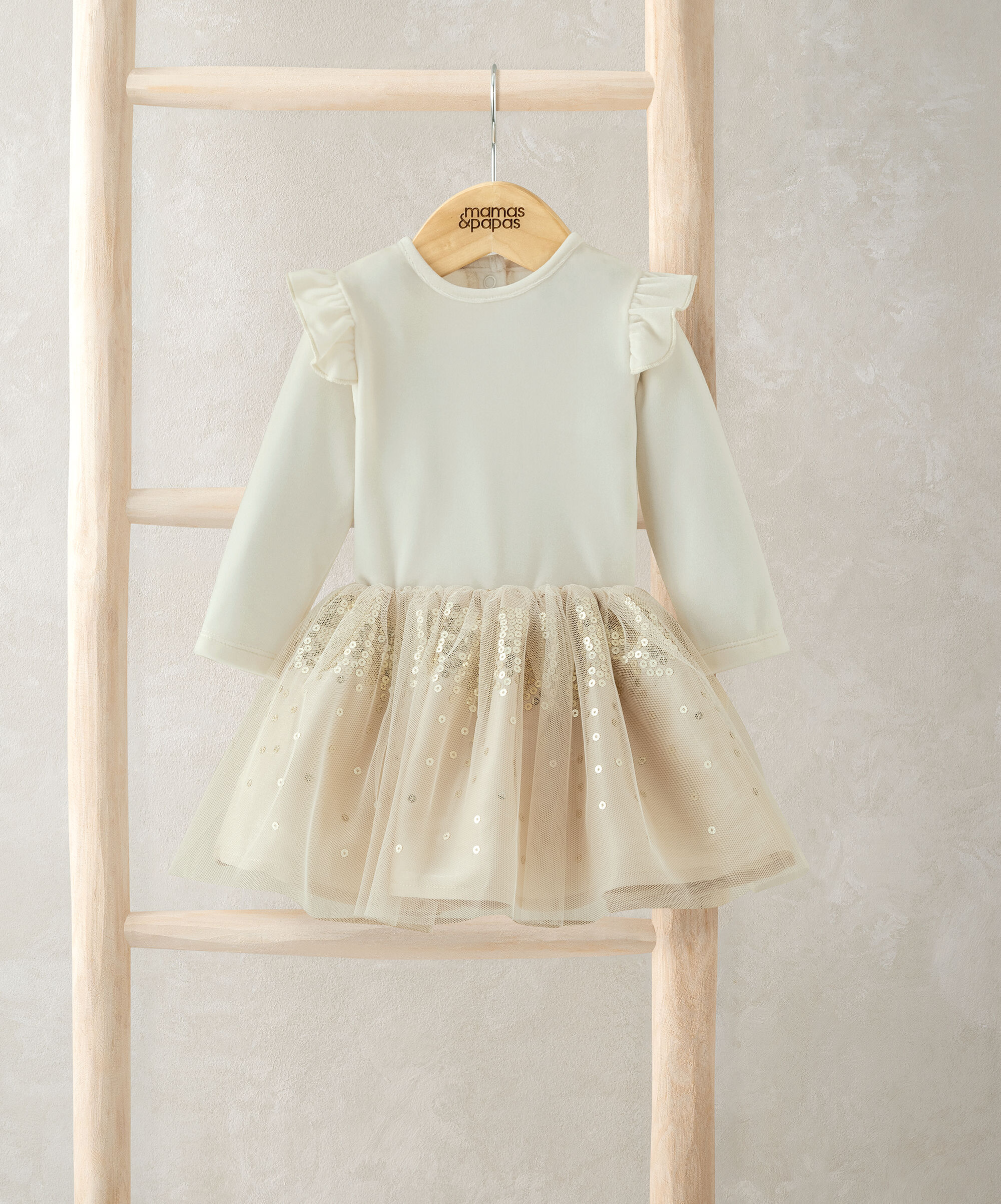 Velour Bodysuit &amp; Sparkly Gold Tutu