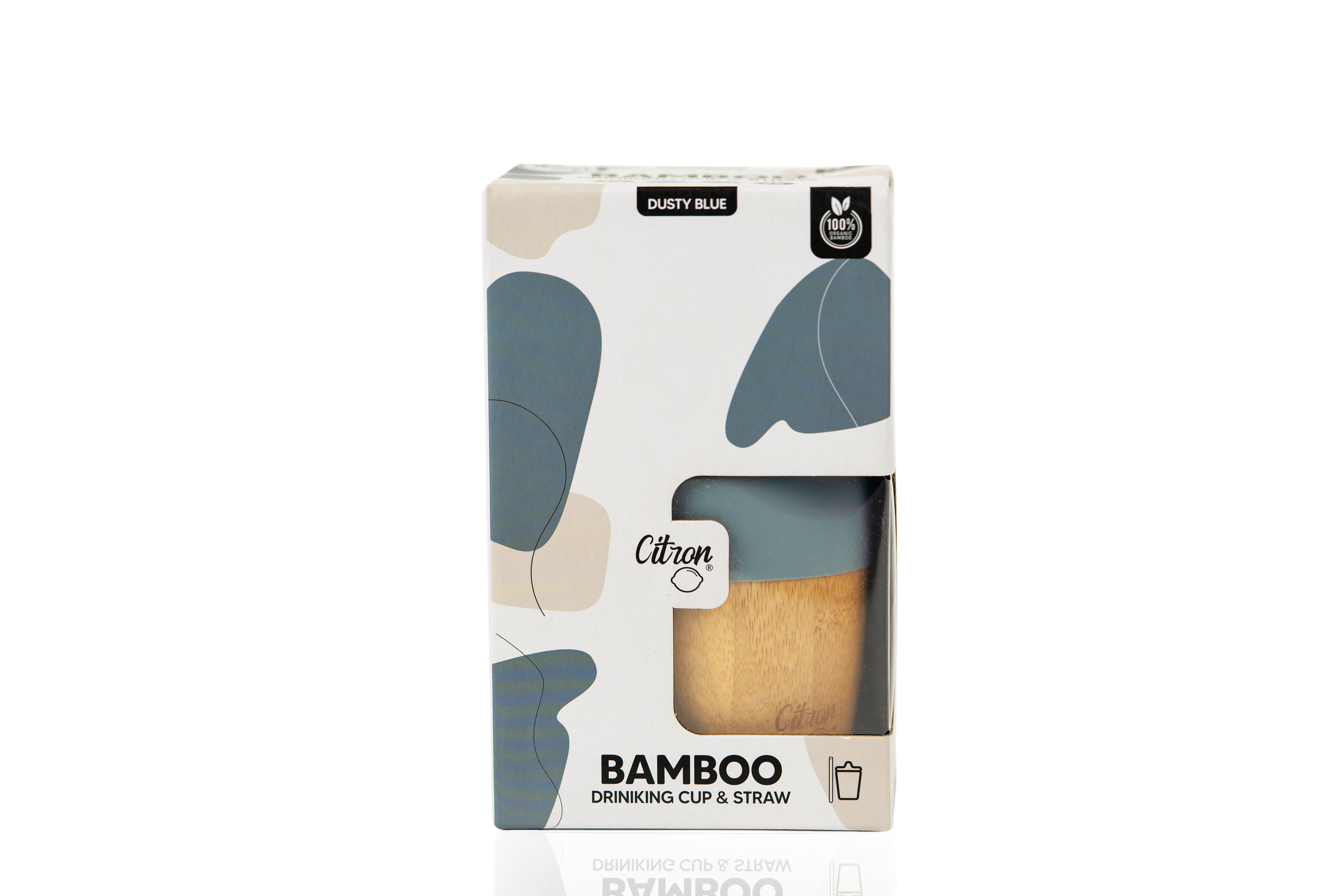 Citron Organic Bamboo Cup W Lids Dusty Blue image number 3
