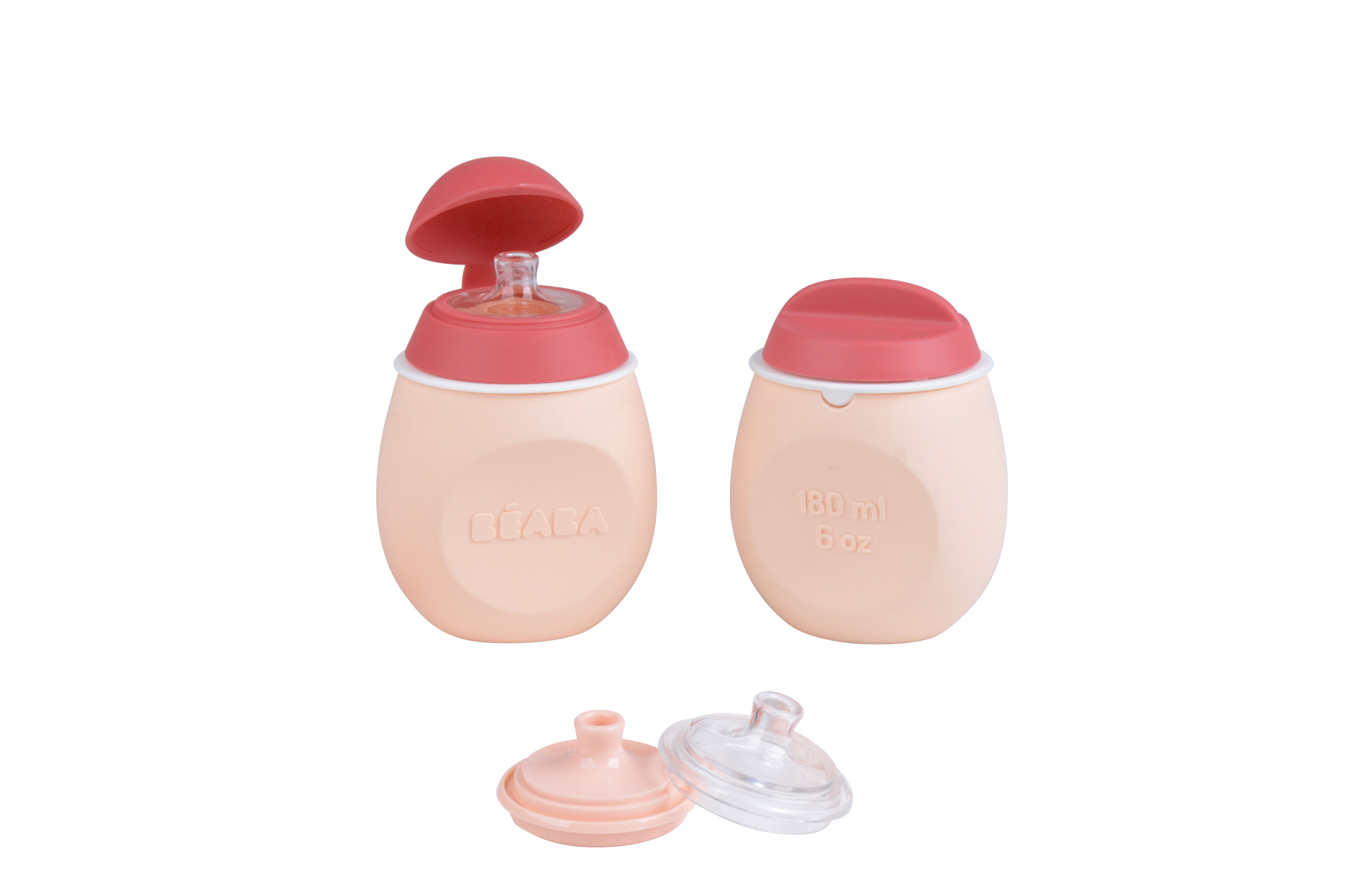 Beaba Set BabySqueez' 2-in-1 & Squeez'Portion Pink image number 3