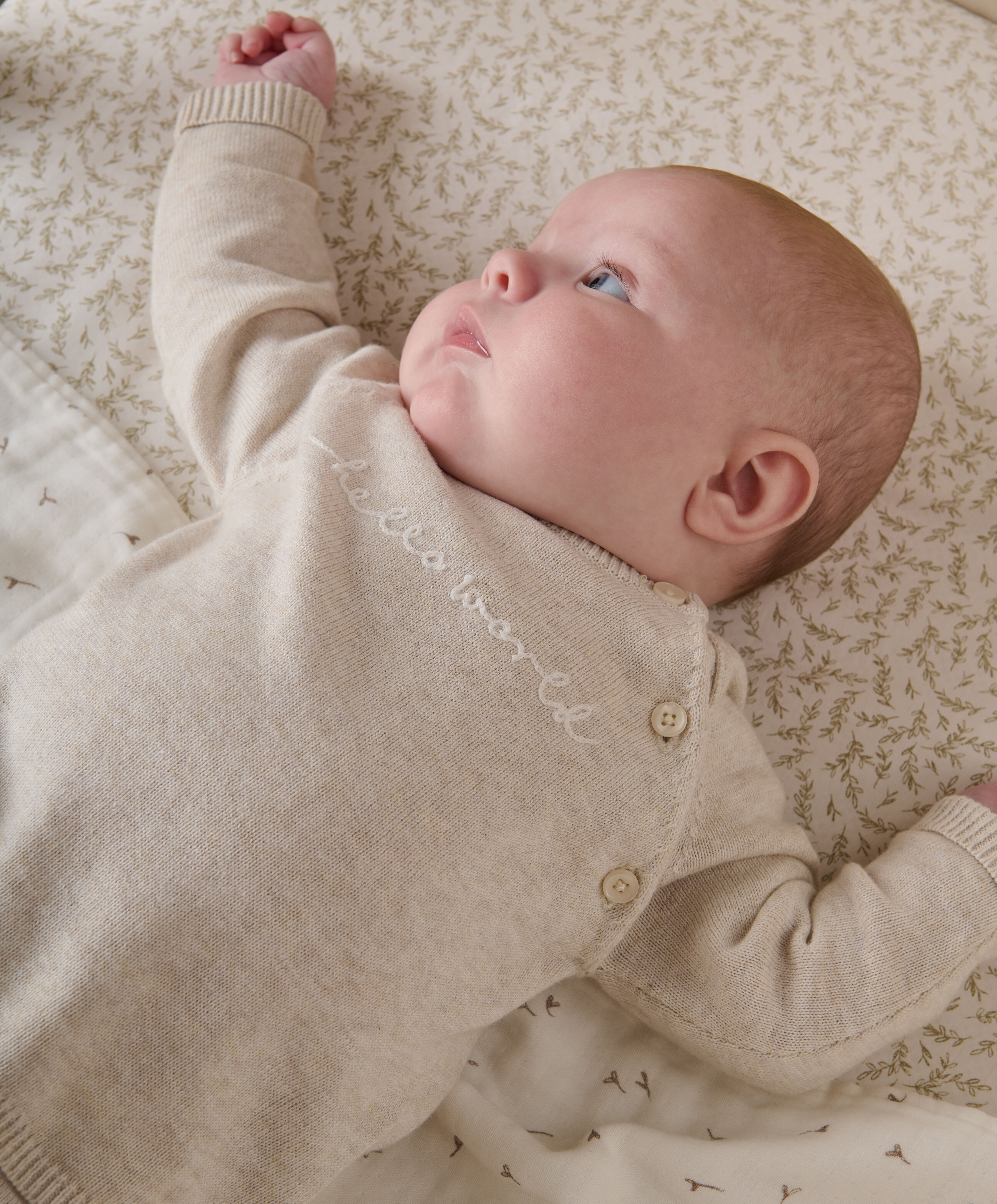2 piece White Hello World Knit Set image number 6