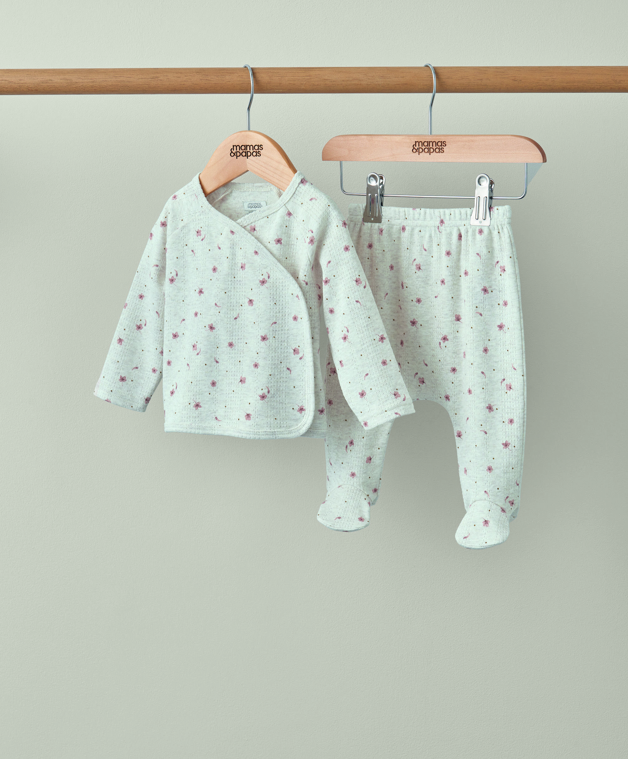 2 Piece Floral Pointelle Jersey Set image number 1