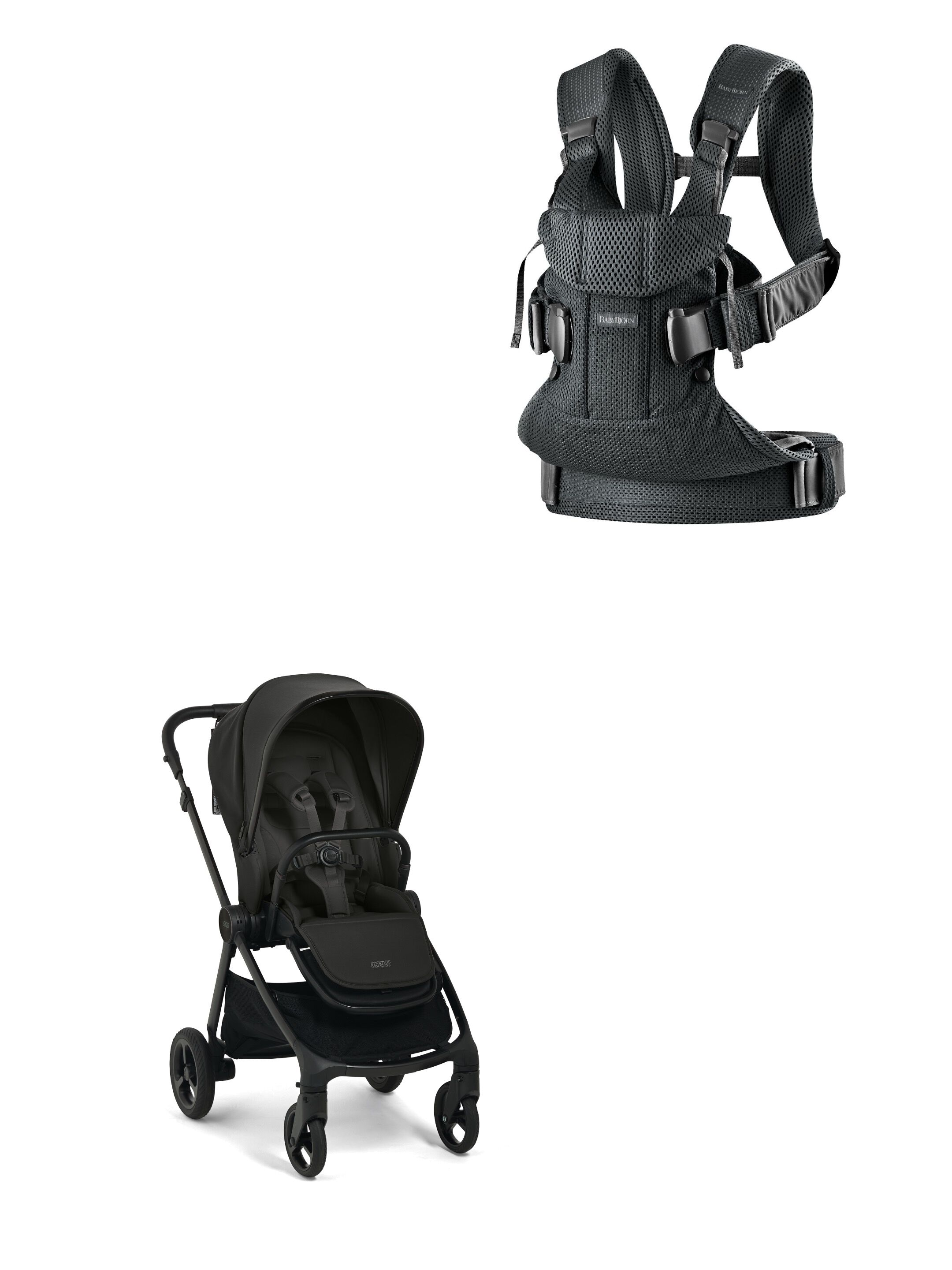 Vardo Noir Stroller with Babybjorn Carrier Mini 2 Piece Bundle image number 1