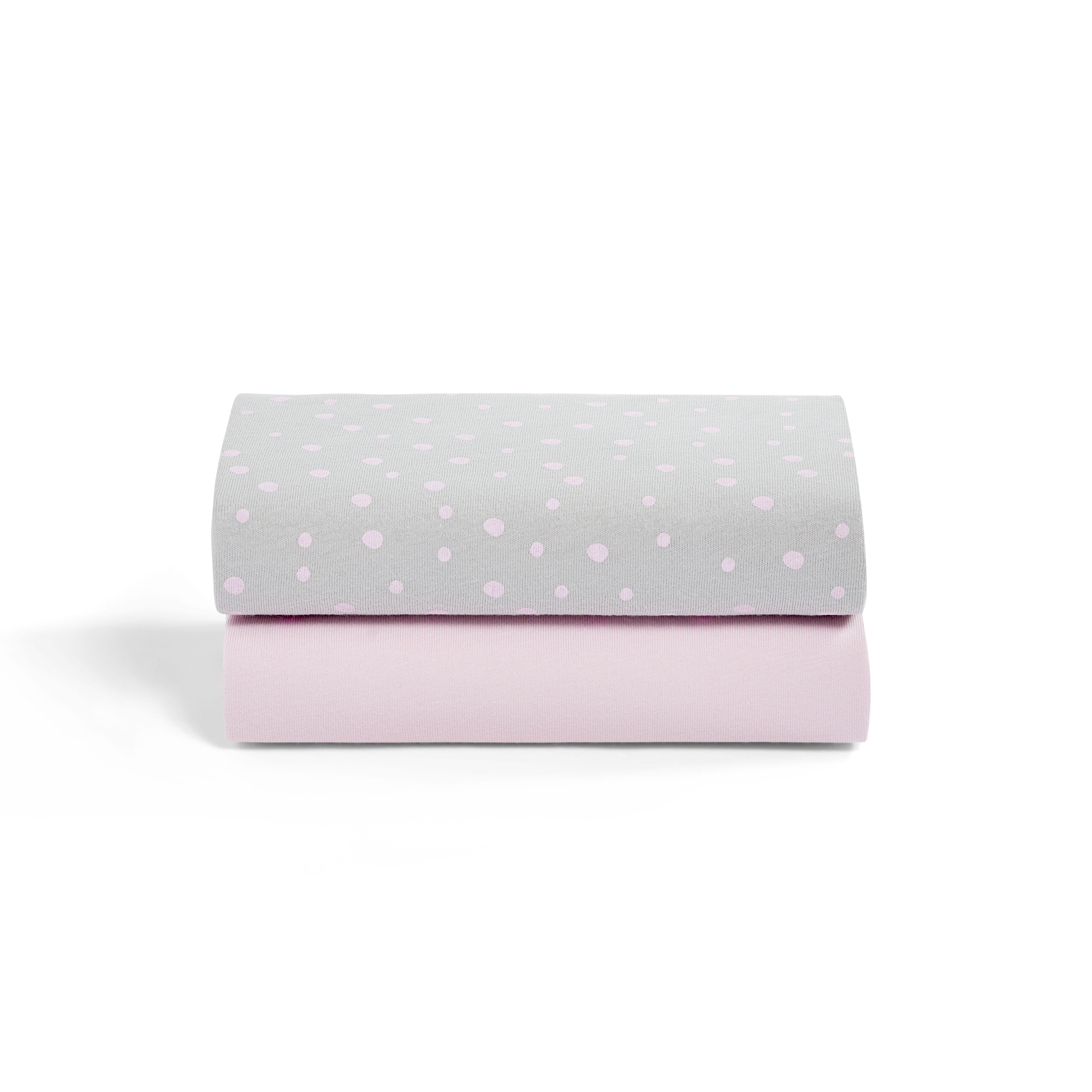 2 Pack Crib Fitted Sheets - Rose Spots image number 2