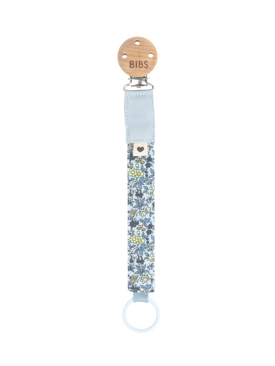 BIBS x Liberty Pacifier Clip Camomile Lawn Baby Blue image number 1
