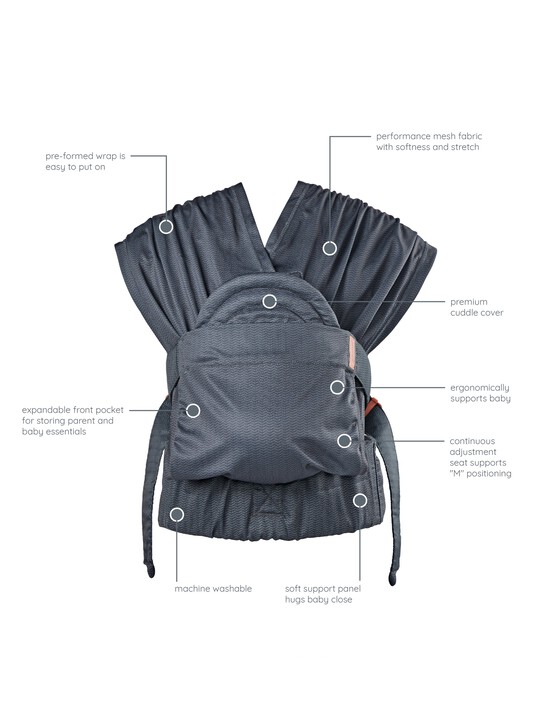 Infantino Hug Cuddle Adjustable Hybrid Wrap Baby Carrier