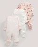 3 pack Ballerina Print All-In-Ones- 3-6 months image number 2