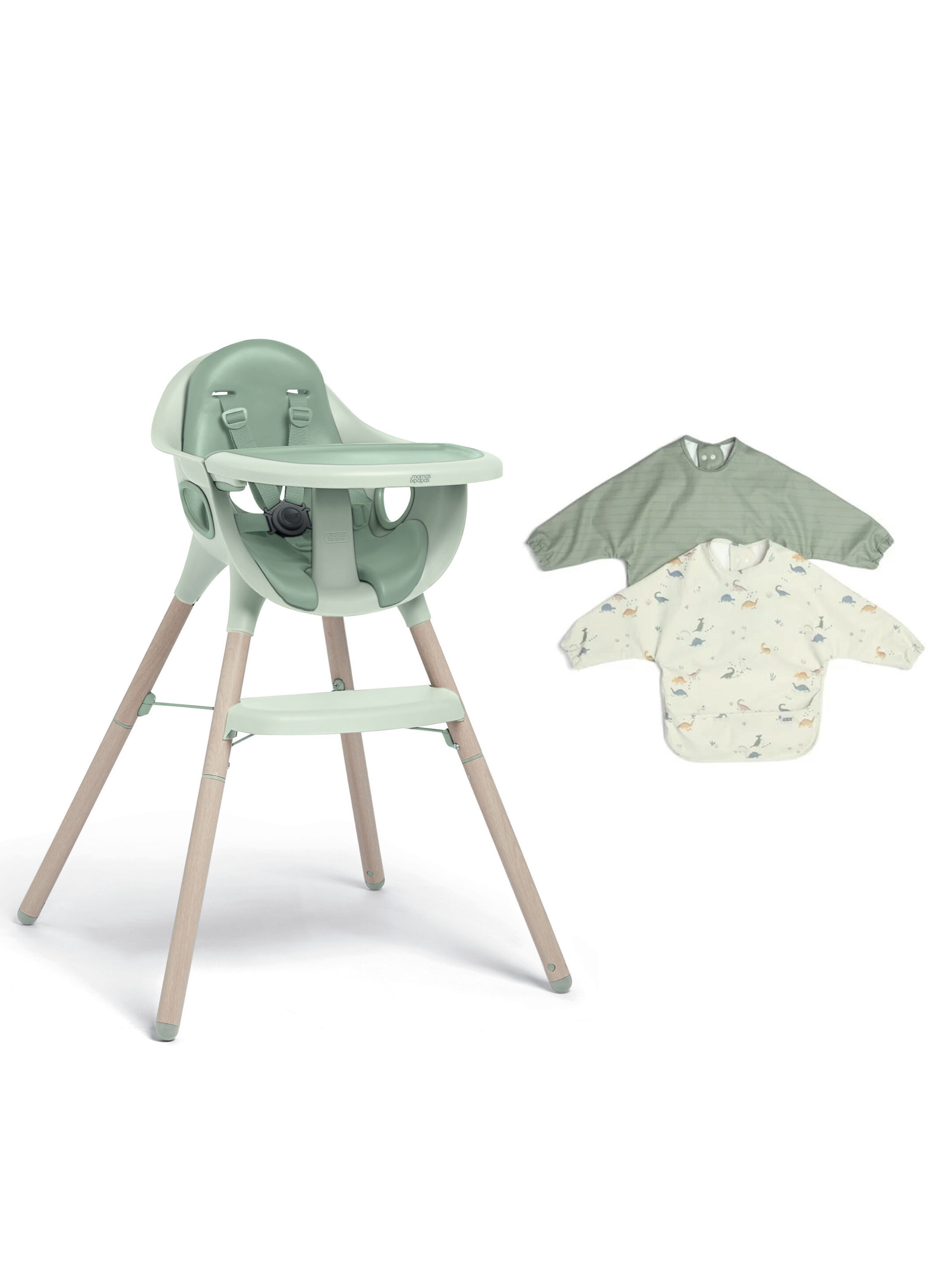 Juice High Chair with Long Sleeve Bibs Set - Eucalyptus image number 1