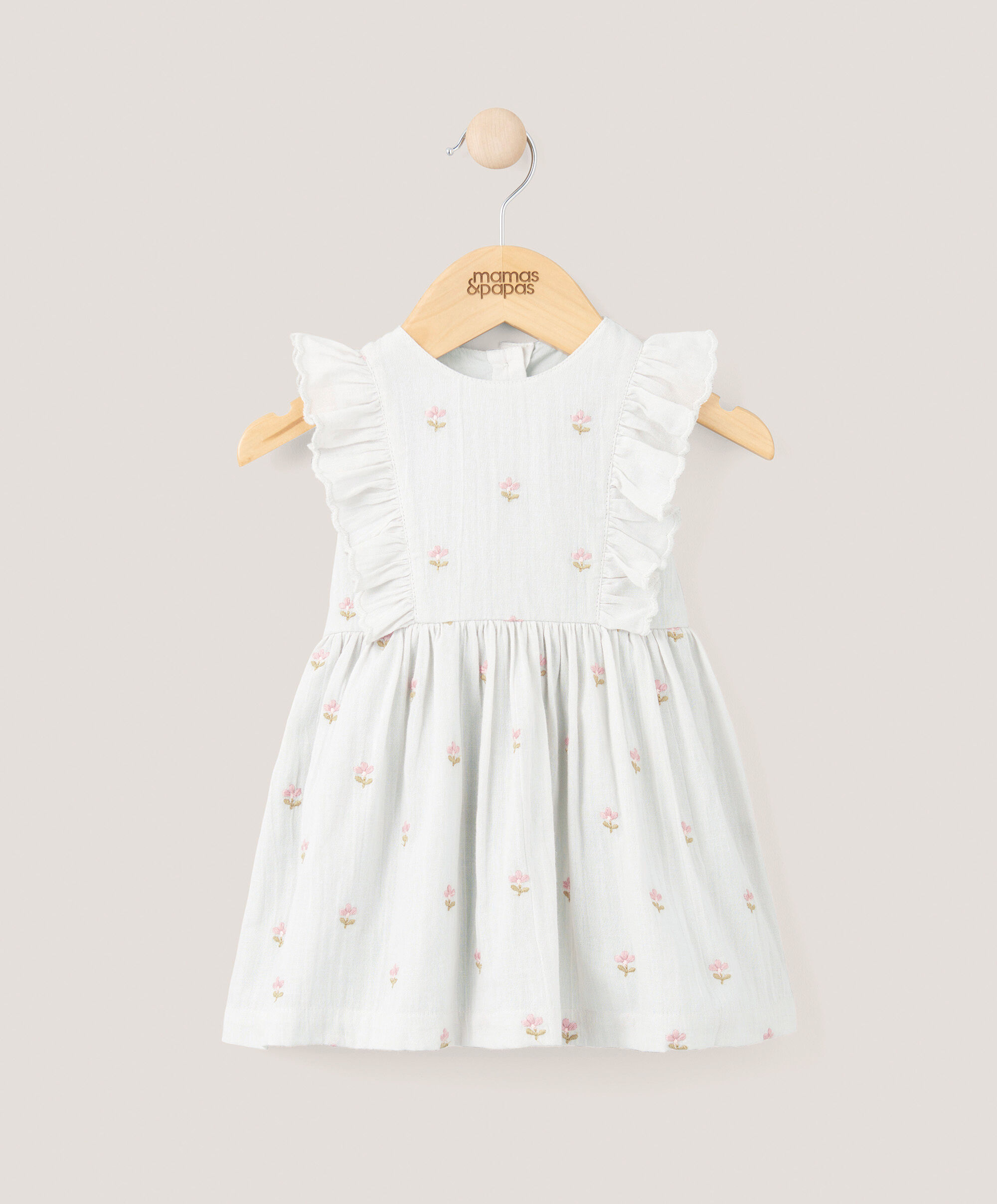 Embroidered Dress - Blue image number 1