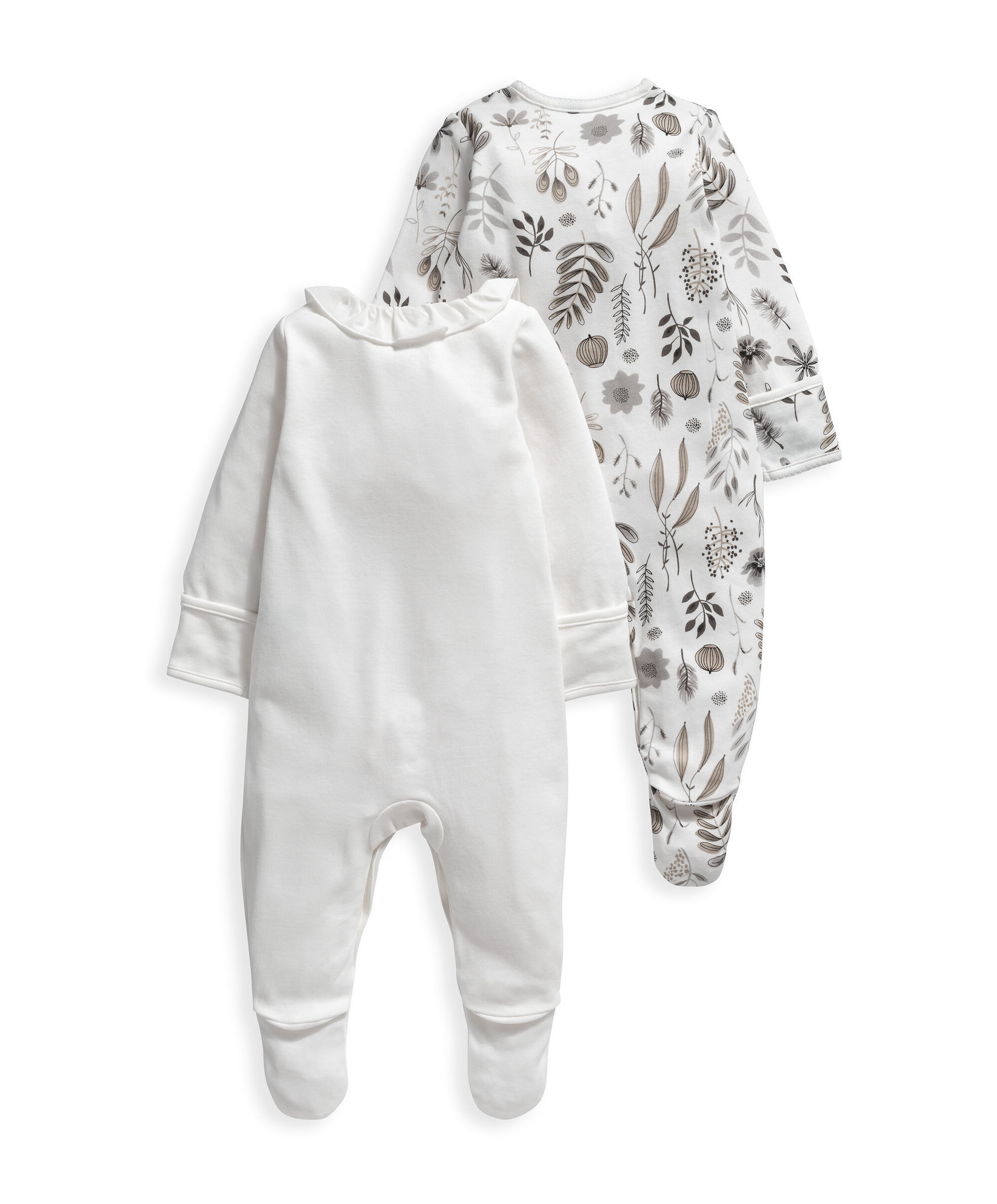 2 Pack Autumn Leaves Sleepsuits image number 2